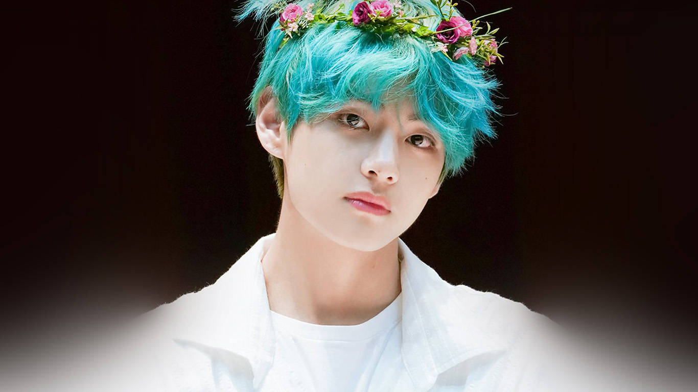 BTS V Taji la Maua Picha ya Ukuta