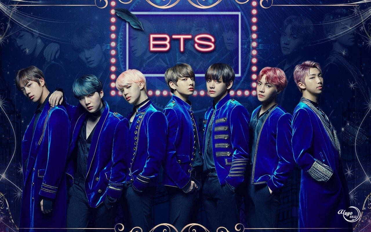 BTS wanaonekana wazuri kwa bluu Picha ya Ukuta