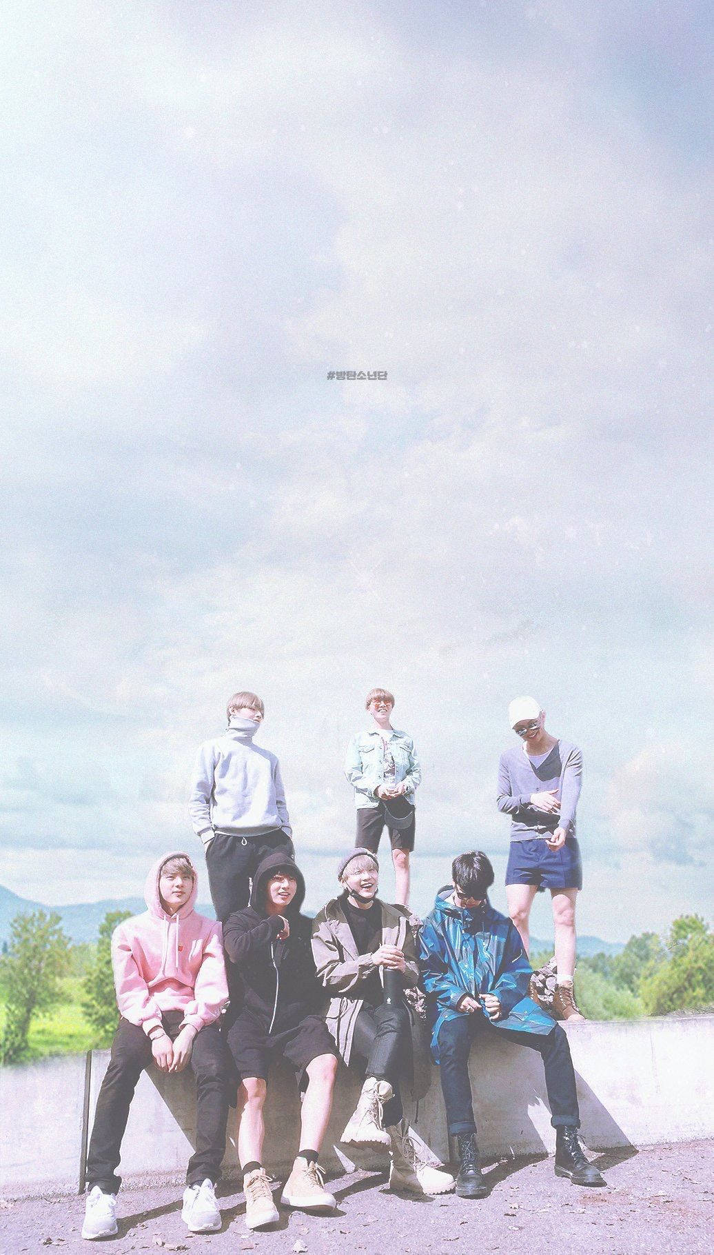 BTS Wenye Furaha Pamoja Picha ya Ukuta