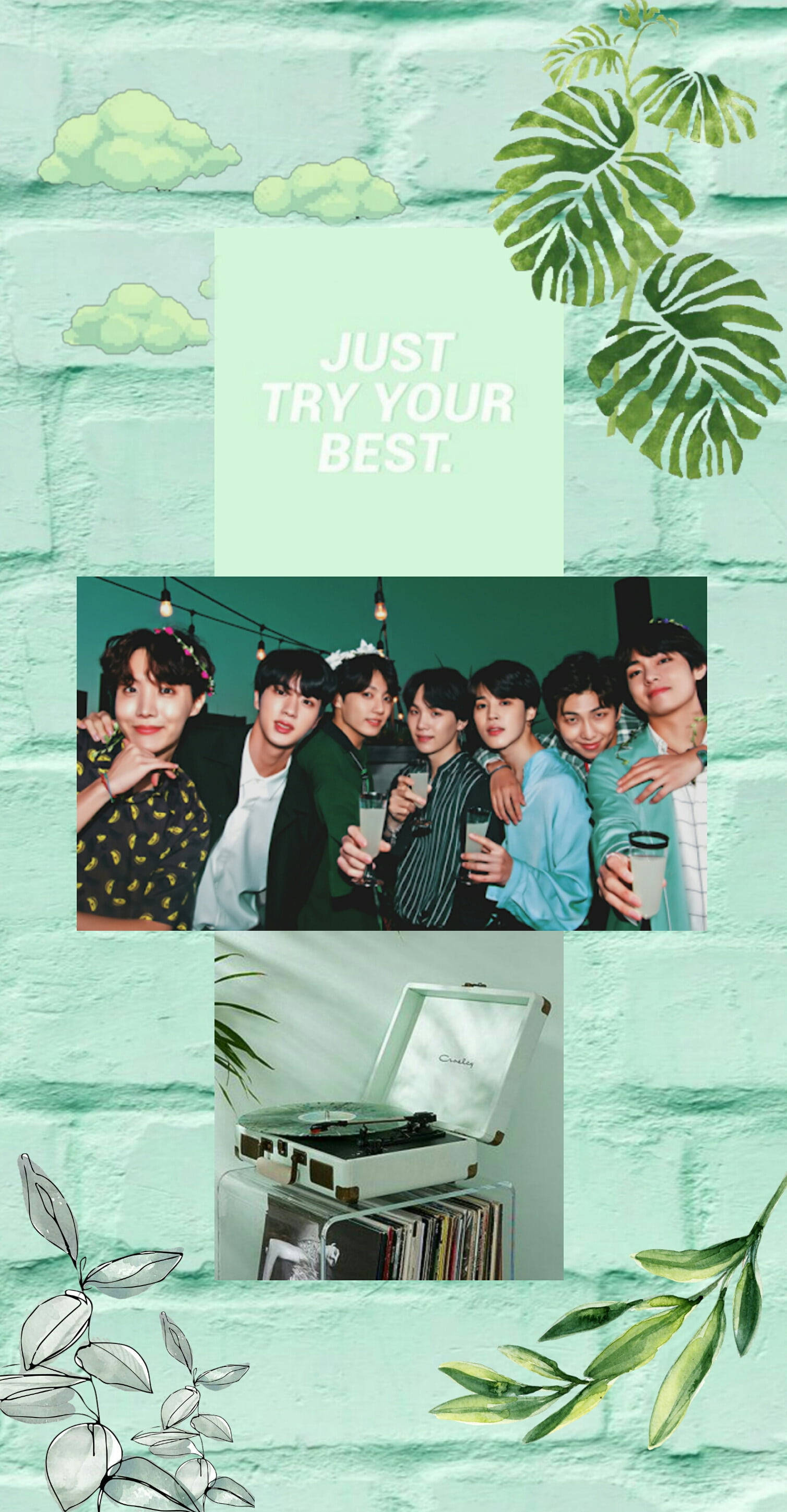 BTS ya Kijani Kibichi na Mazingira Sanaa Picha ya Ukuta