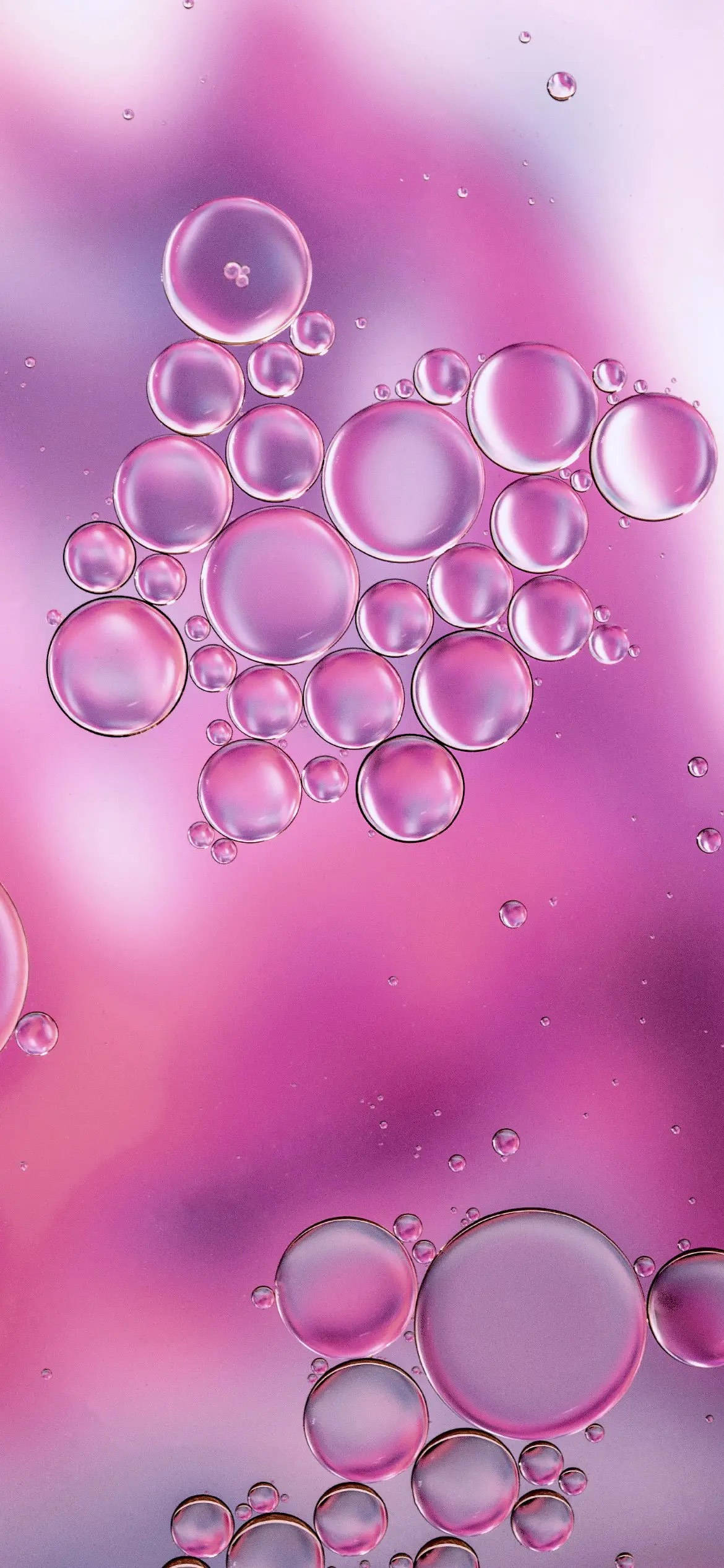 Bubbles za Simu za Aesthetic za Rangi ya Zambarau Picha ya Ukuta