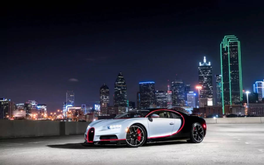 Bugatti Chiron Nyeupe 4K Picha ya Ukuta