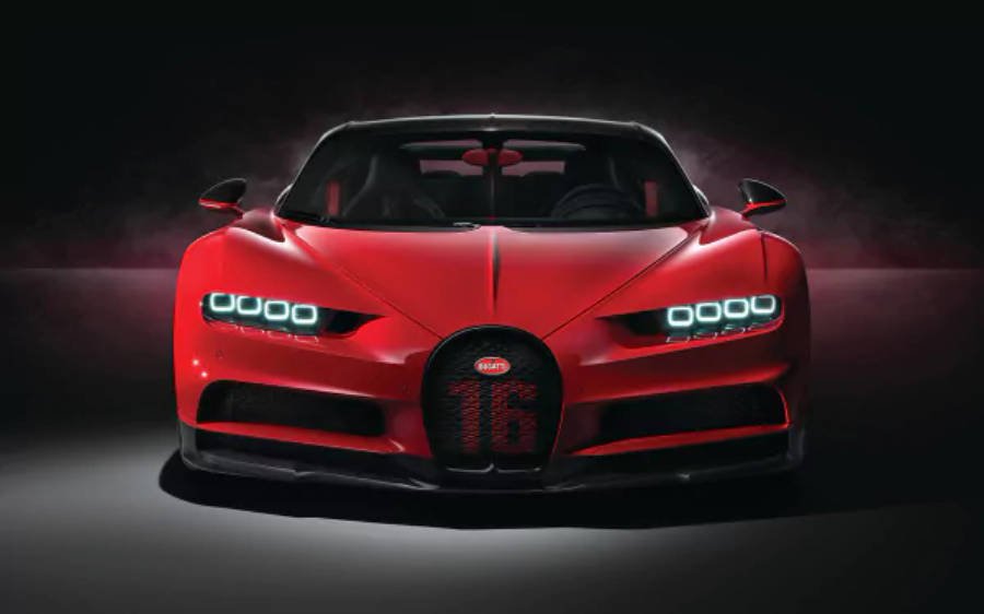 Bugatti Chiron Nyekundu 4K Picha ya Ukuta