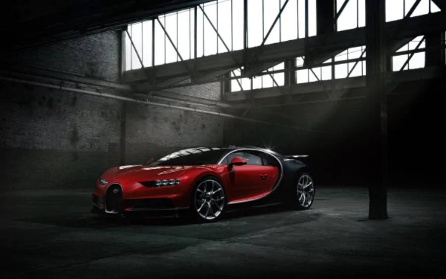 Bugatti Chiron Nyekundu 4K Picha ya Ukuta