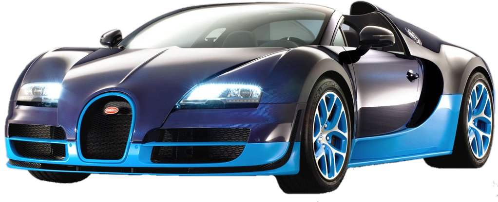 Bugatti Veyron Grand Sport ya Rangi ya Bluu na Nyeusi Picha ya Ukuta