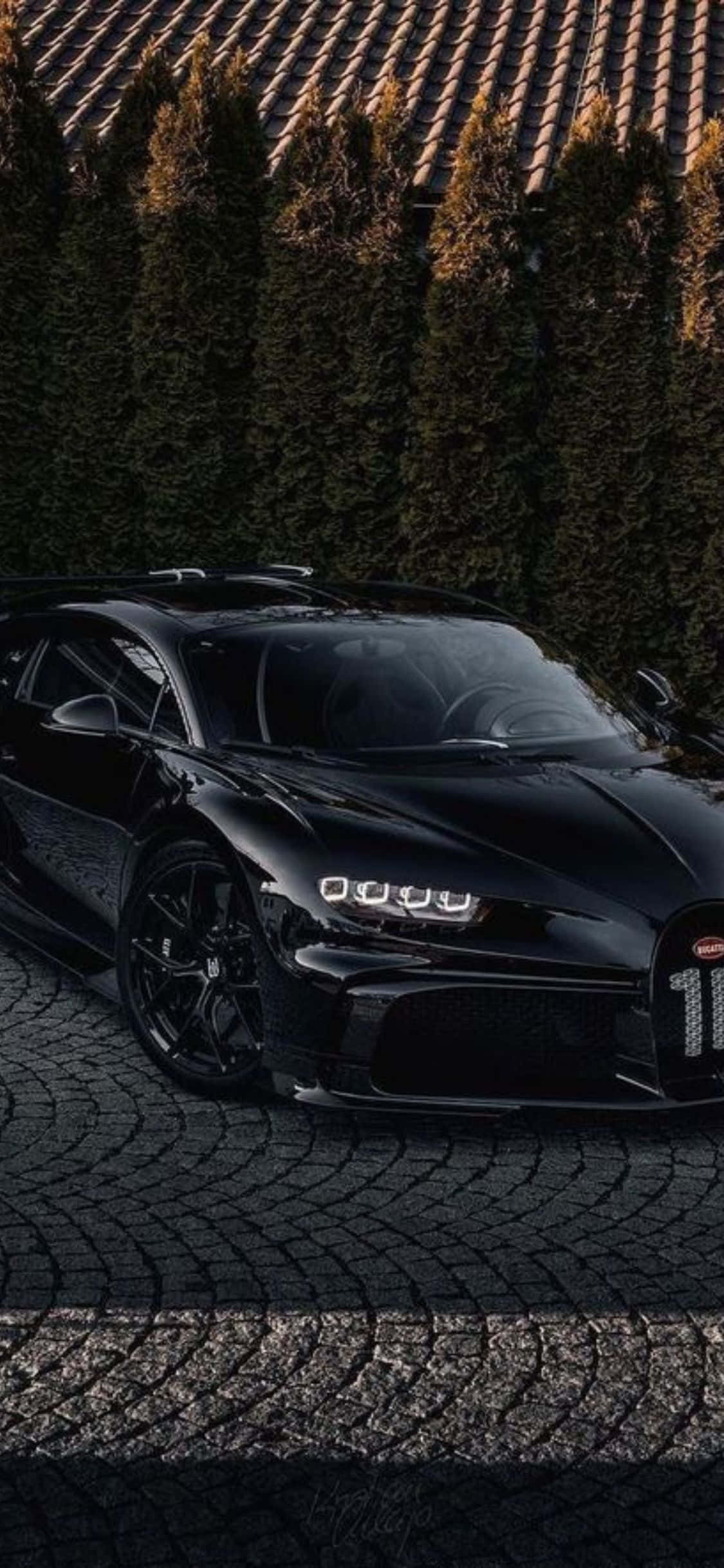 Bugatti Veyron Showcased on the New iPhone Xs Picha ya Ukuta