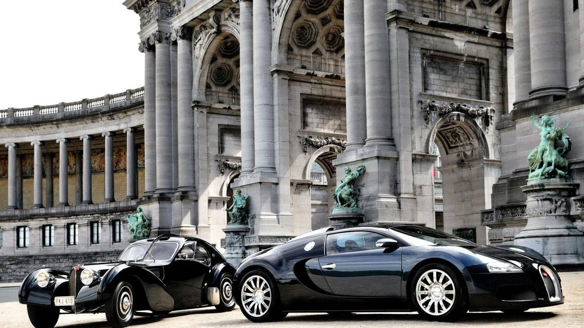 Bugatti Veyron Imeegeshwa Kwenye Upinde Picha ya Ukuta