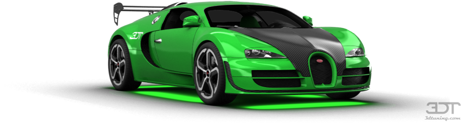 Bugatti Veyron ya Kijani ya Mwendo wa Kasi Picha ya Ukuta