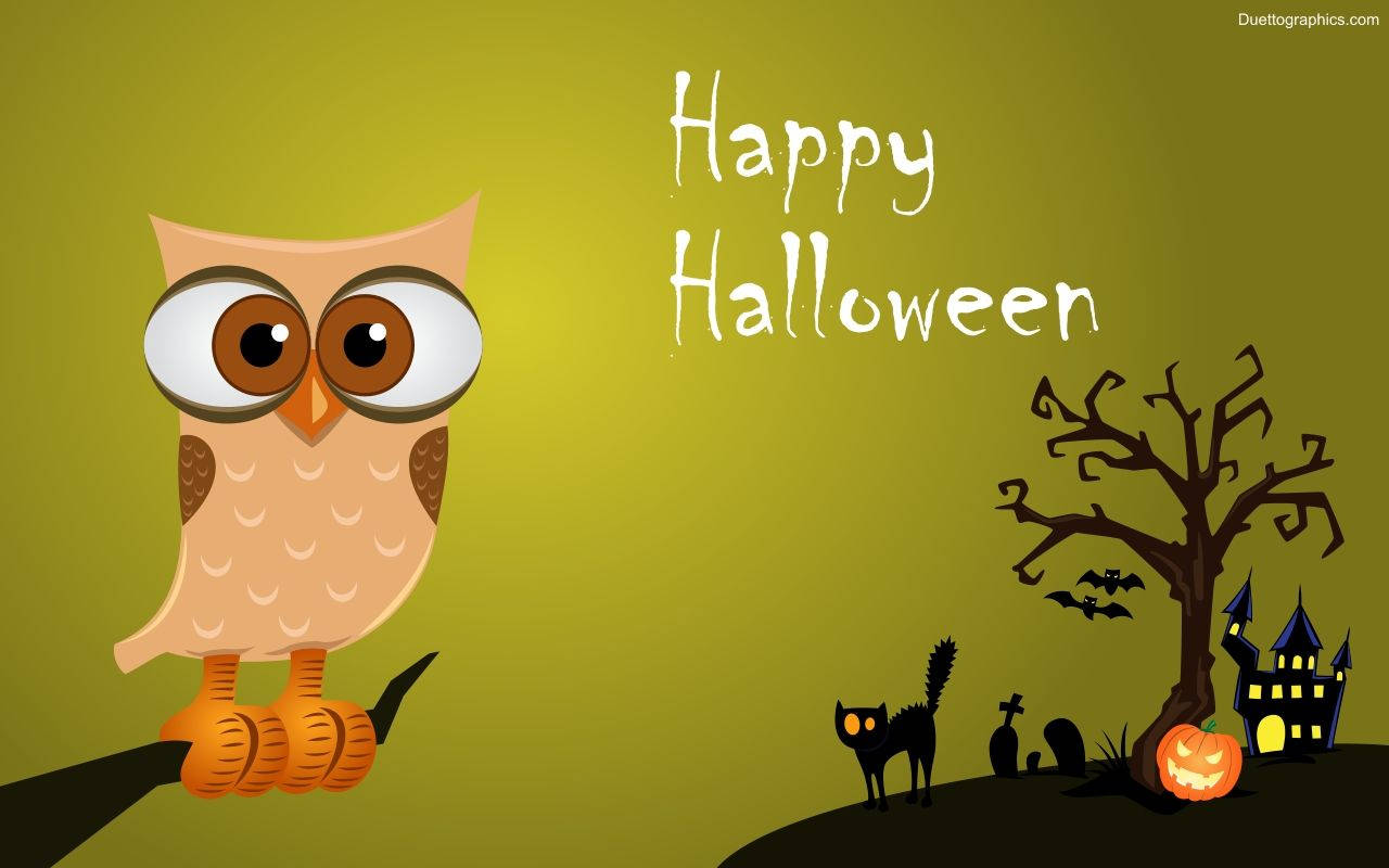 Bundi wa Halloween wa Kawaii Picha ya Ukuta