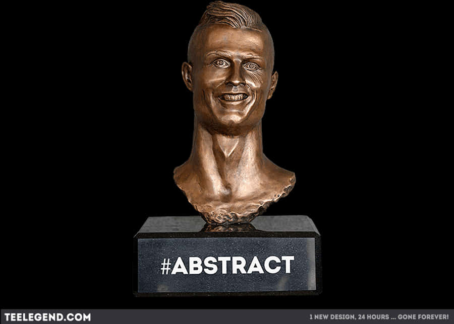 Bustu ya Cristiano Ronaldo ya Kufikirika Picha ya Ukuta