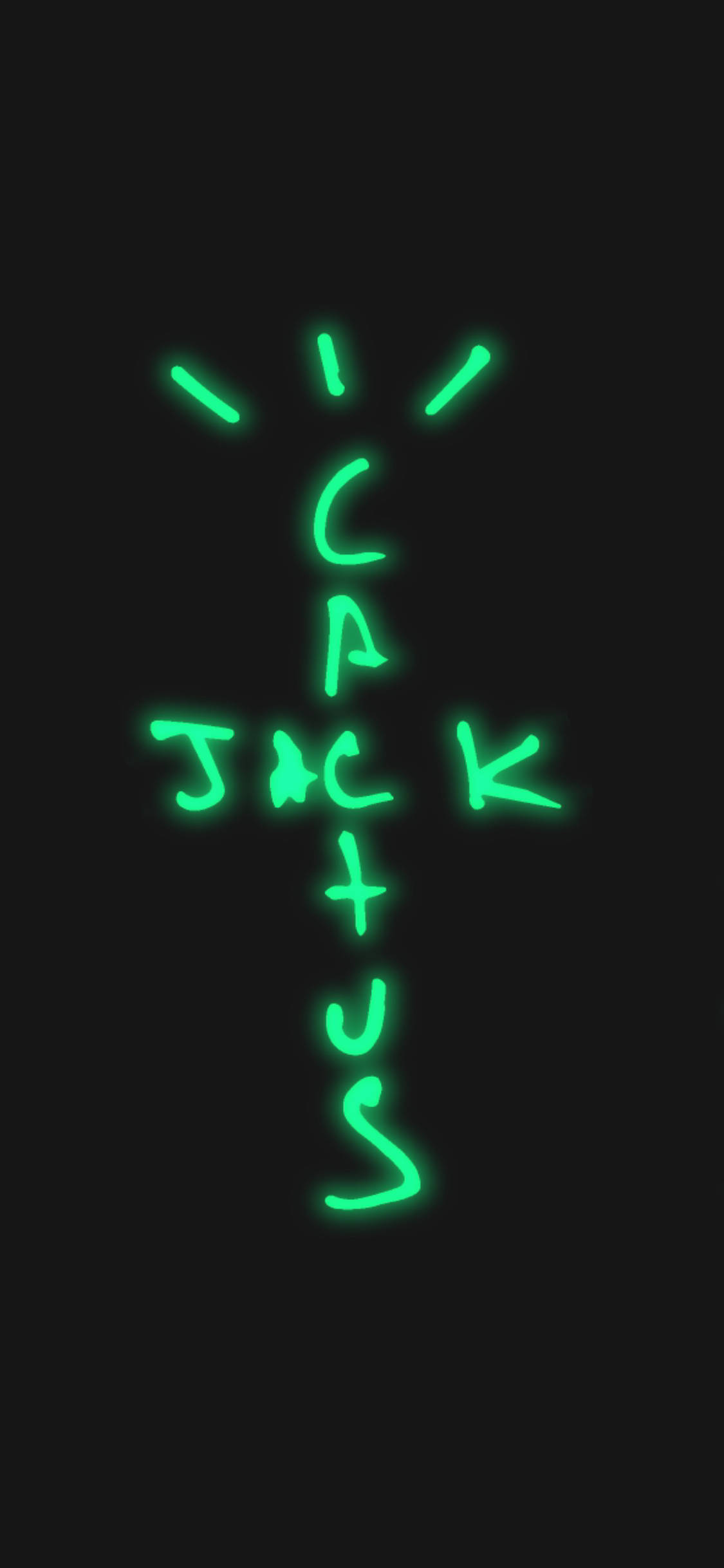 Cactus Jack Logo ya Mwanga Picha ya Ukuta