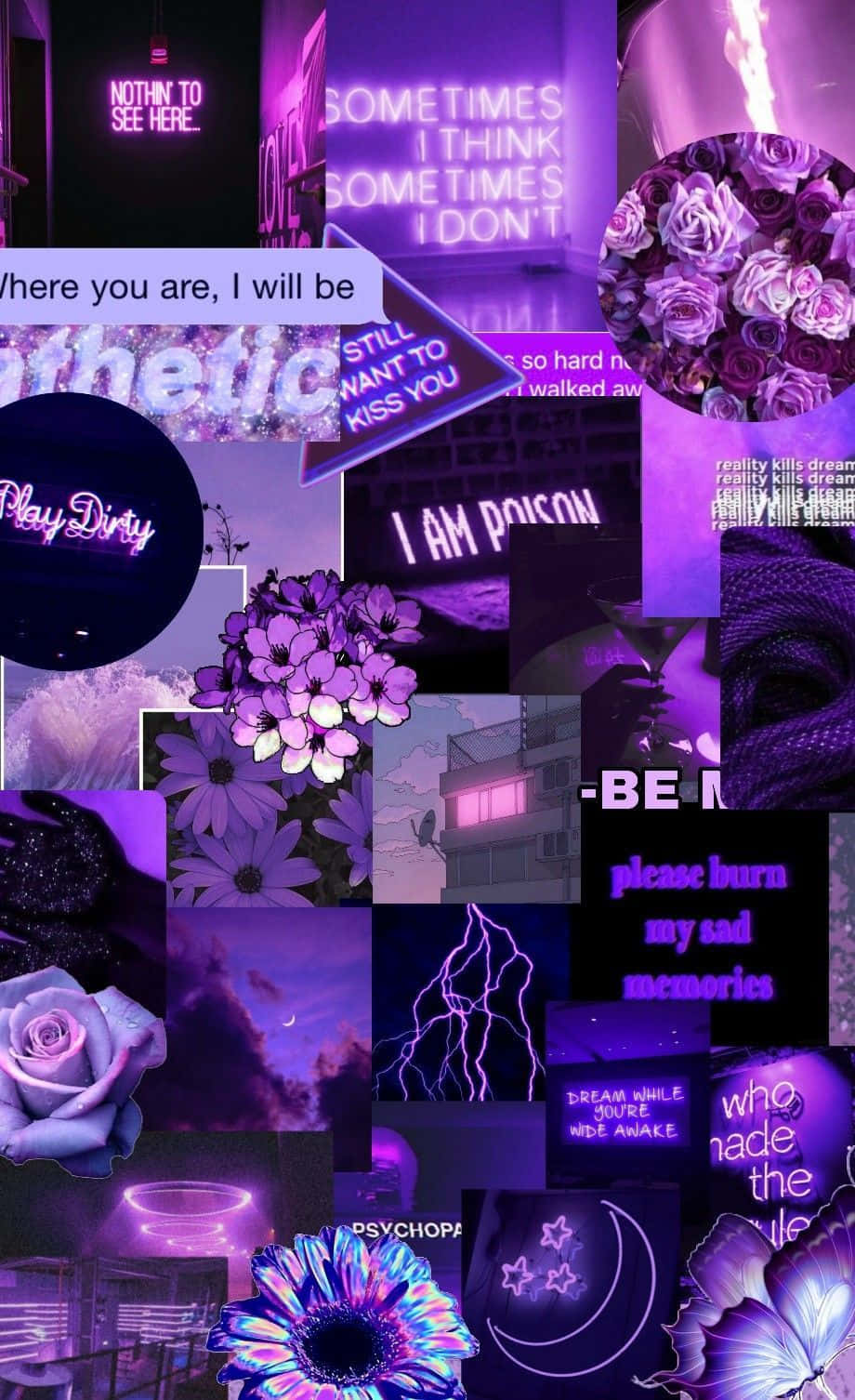 "Cali's finest aesthetic purple baddie serving up sassy looks." Picha ya Ukuta