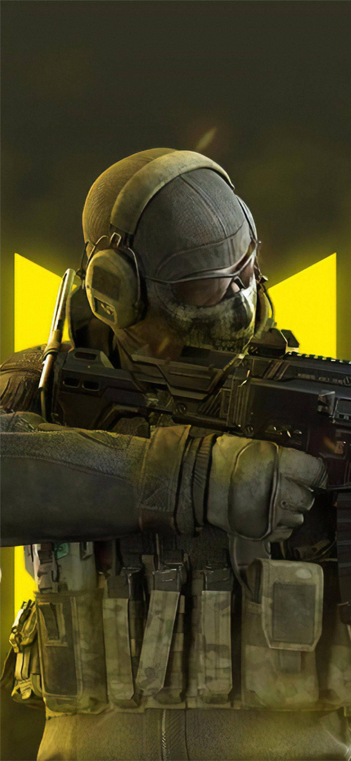 Call Of Duty Mobile Logo Ghost Close-up Picha ya Ukuta