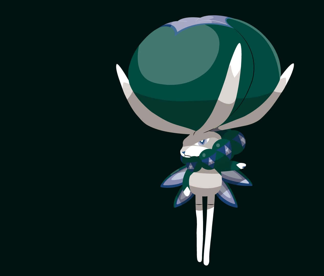 Calyrex Pokemon kwenye Mandharinyuma Nyeusi Picha ya Ukuta