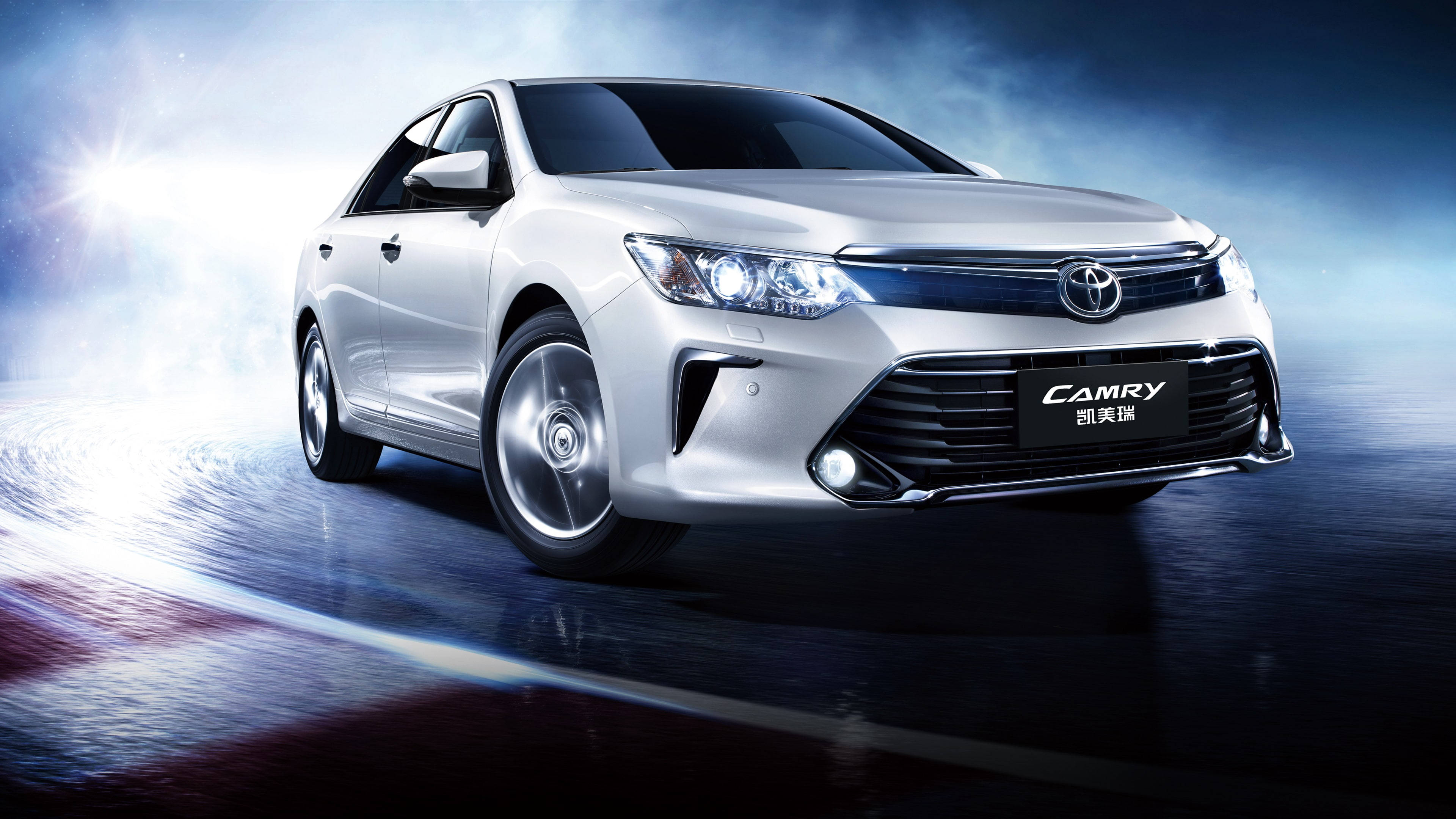 Camry White Toyota 4K Na Uchafu Picha ya Ukuta