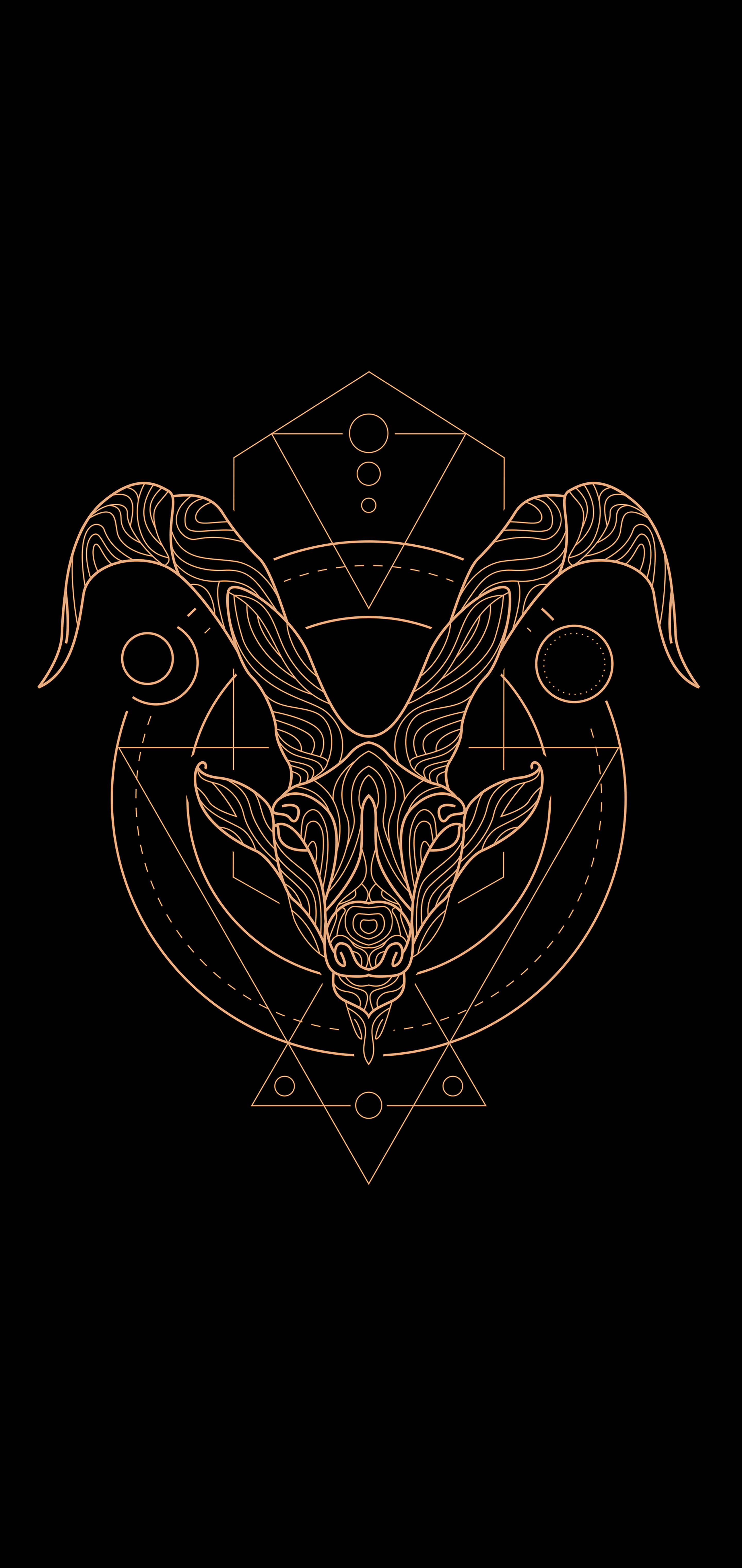 Capricorn Star Constellation Enigmatic kwenye Usuli wa Giza Picha ya Ukuta