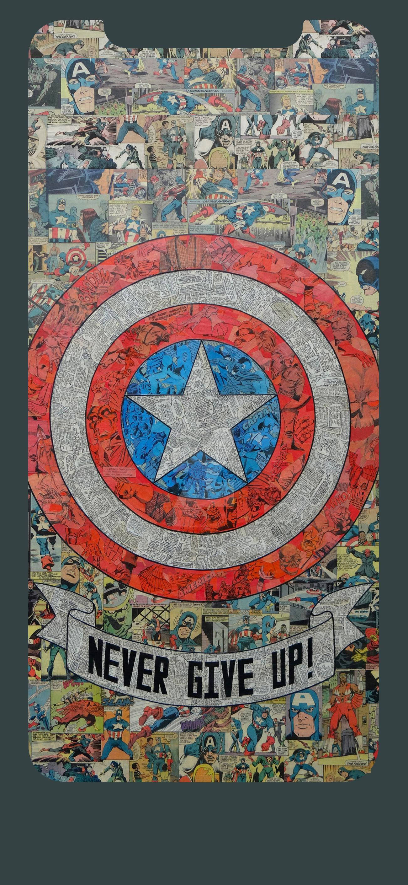 Captain America iPhone Sanaa ya Komiki Picha ya Ukuta