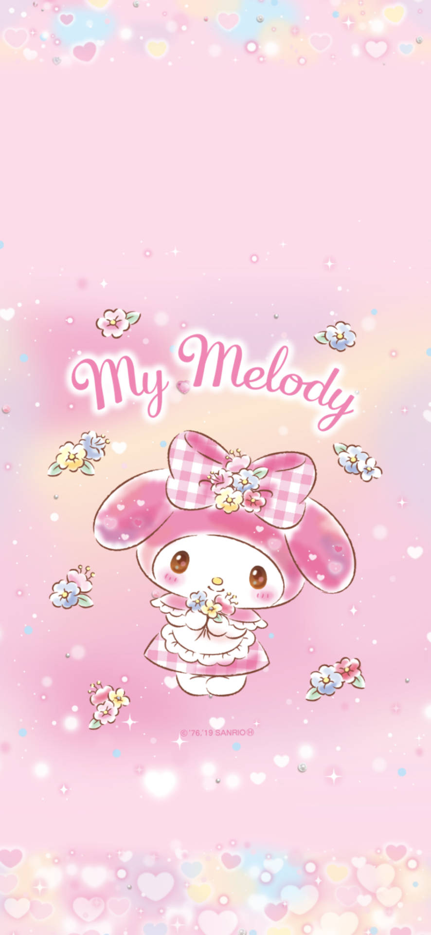 Caption: Darling Pink My Melody Wallpaper Picha ya Ukuta