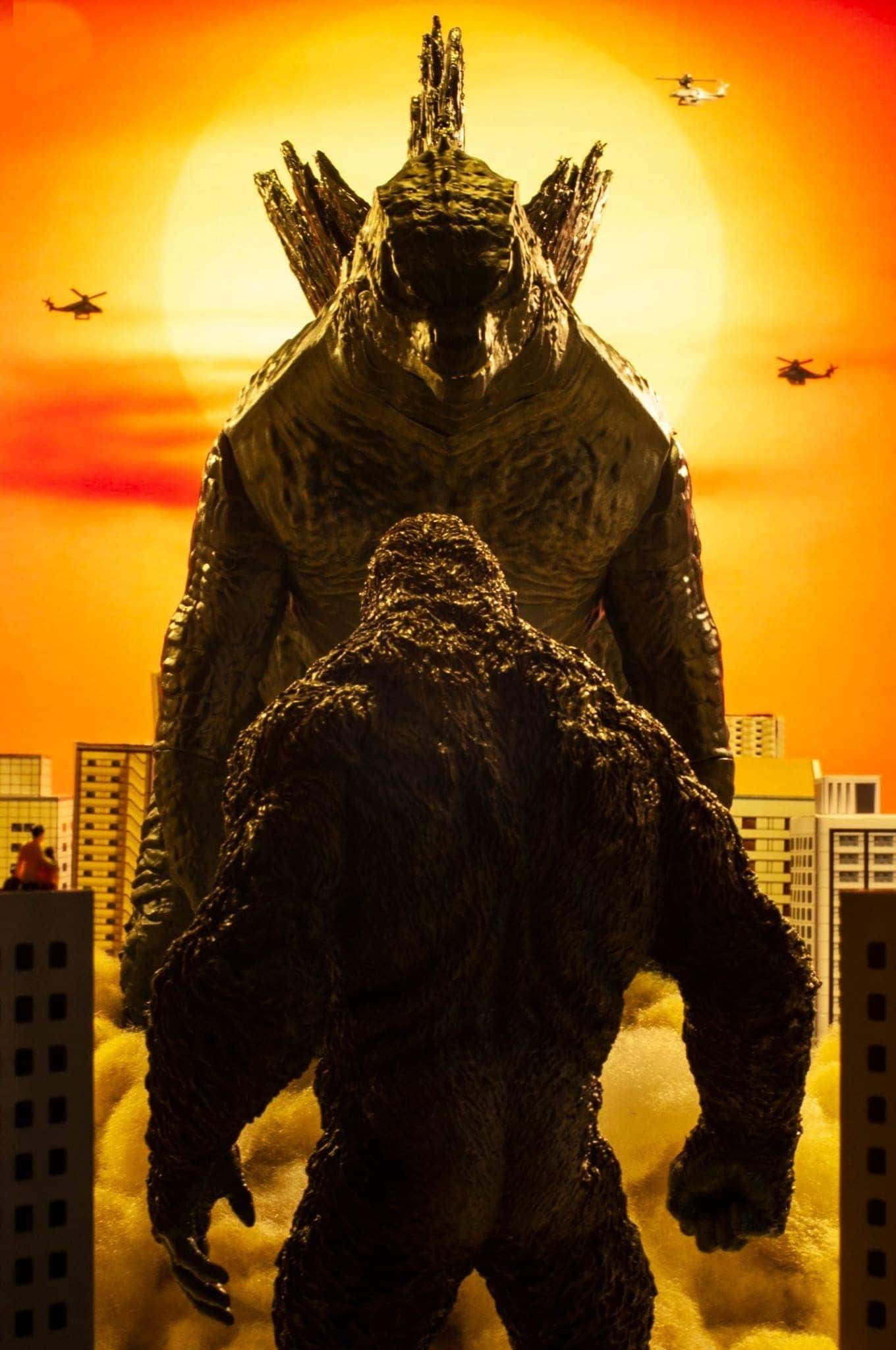 Caption: Epic Clash - Godzilla Vs Kong Picha ya Ukuta