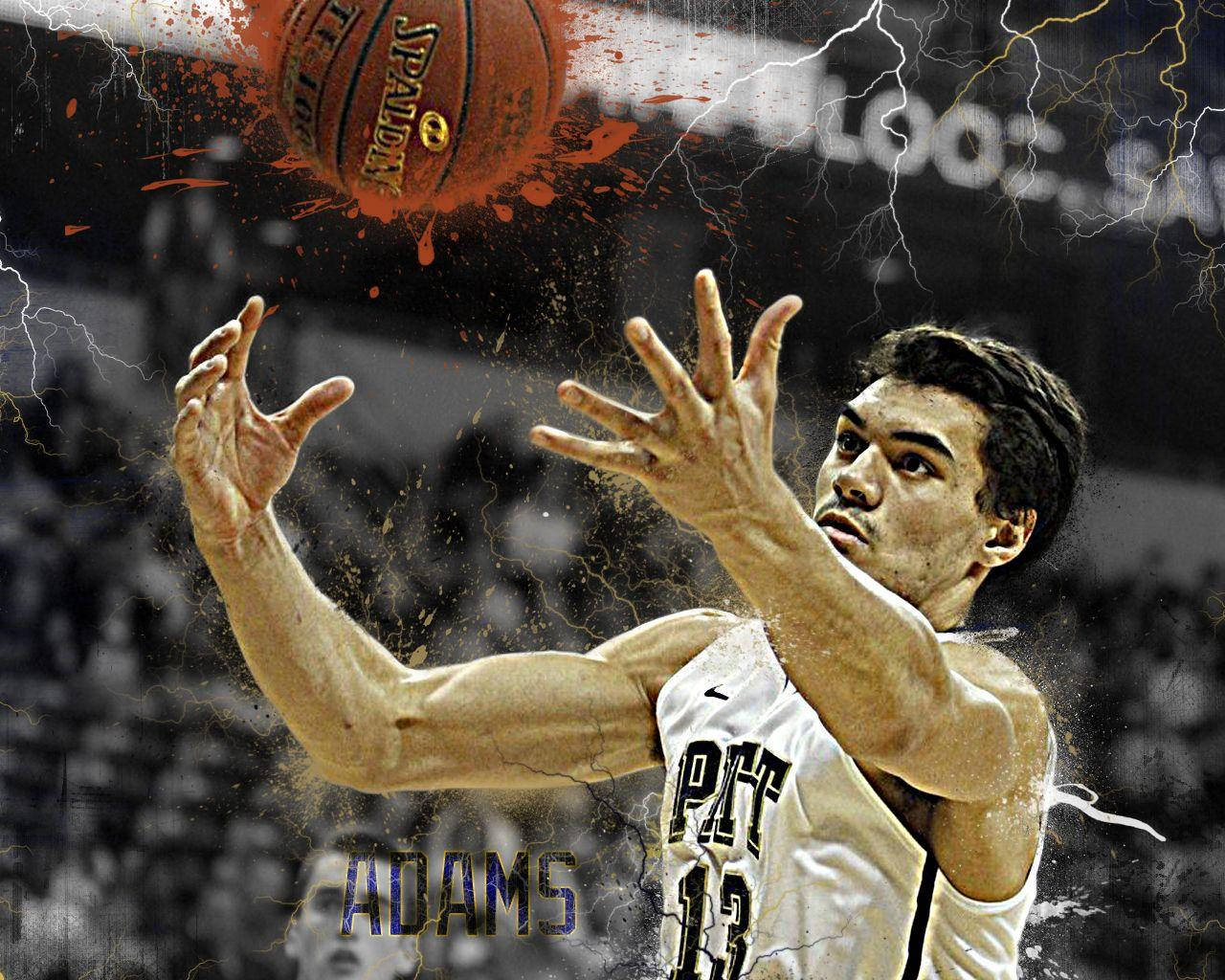 Caption: Steven Adams in Thrilling Game Action Picha ya Ukuta