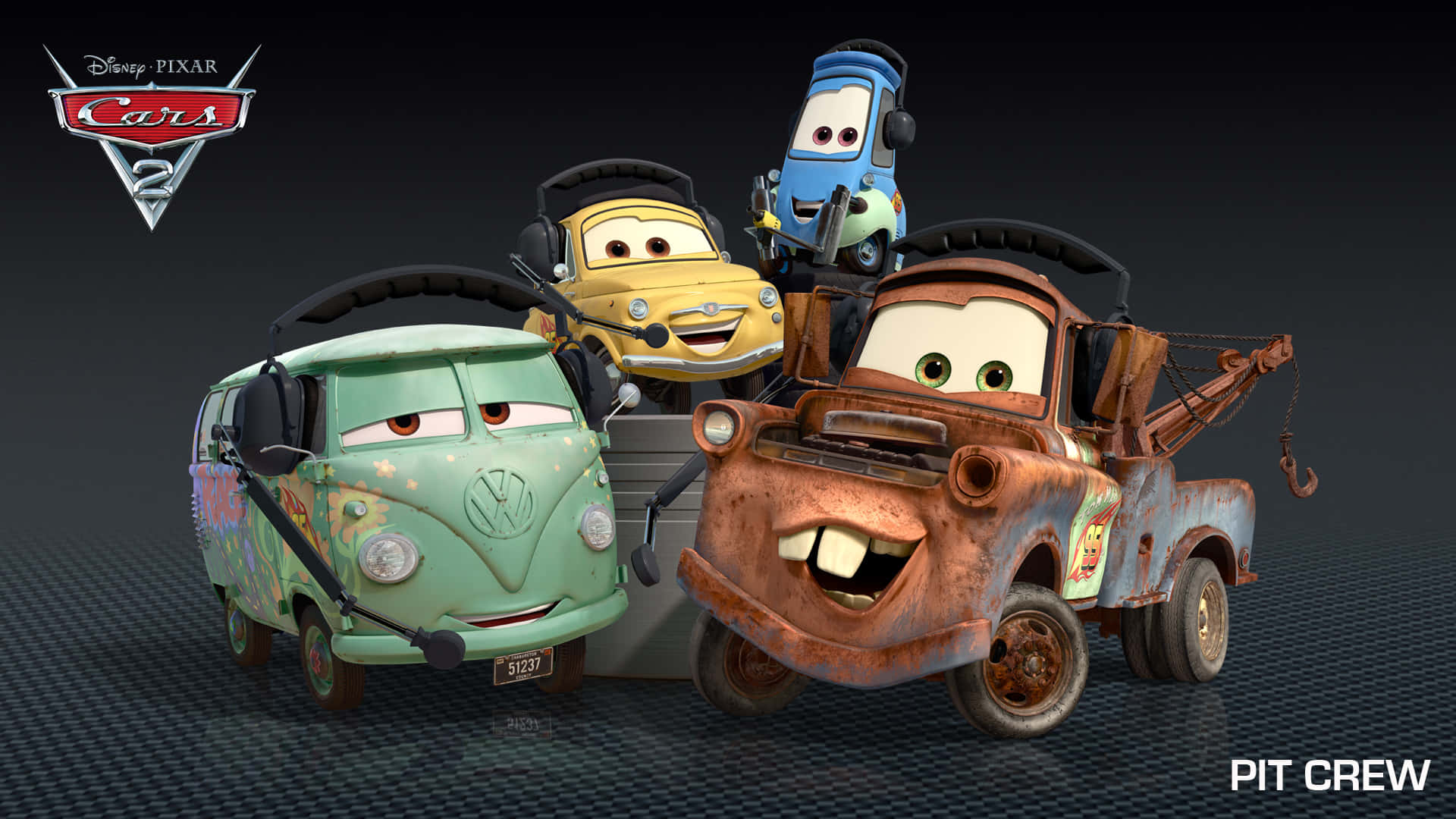 Cars 2: Lightning McQueen anaongoza mashindano Picha ya Ukuta
