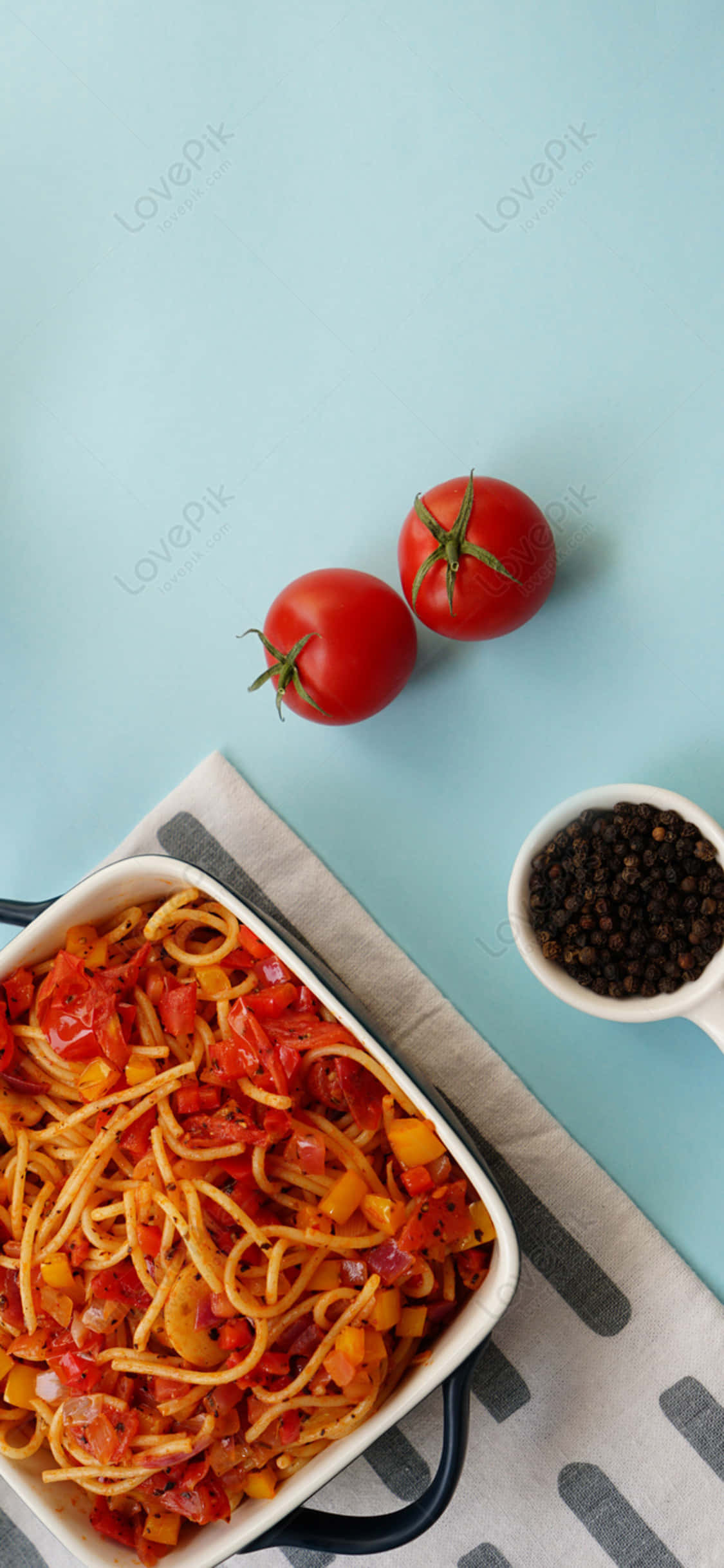 Casserole ya Spaghetti iPhone X Mwonekano wa Pasta Picha ya Ukuta