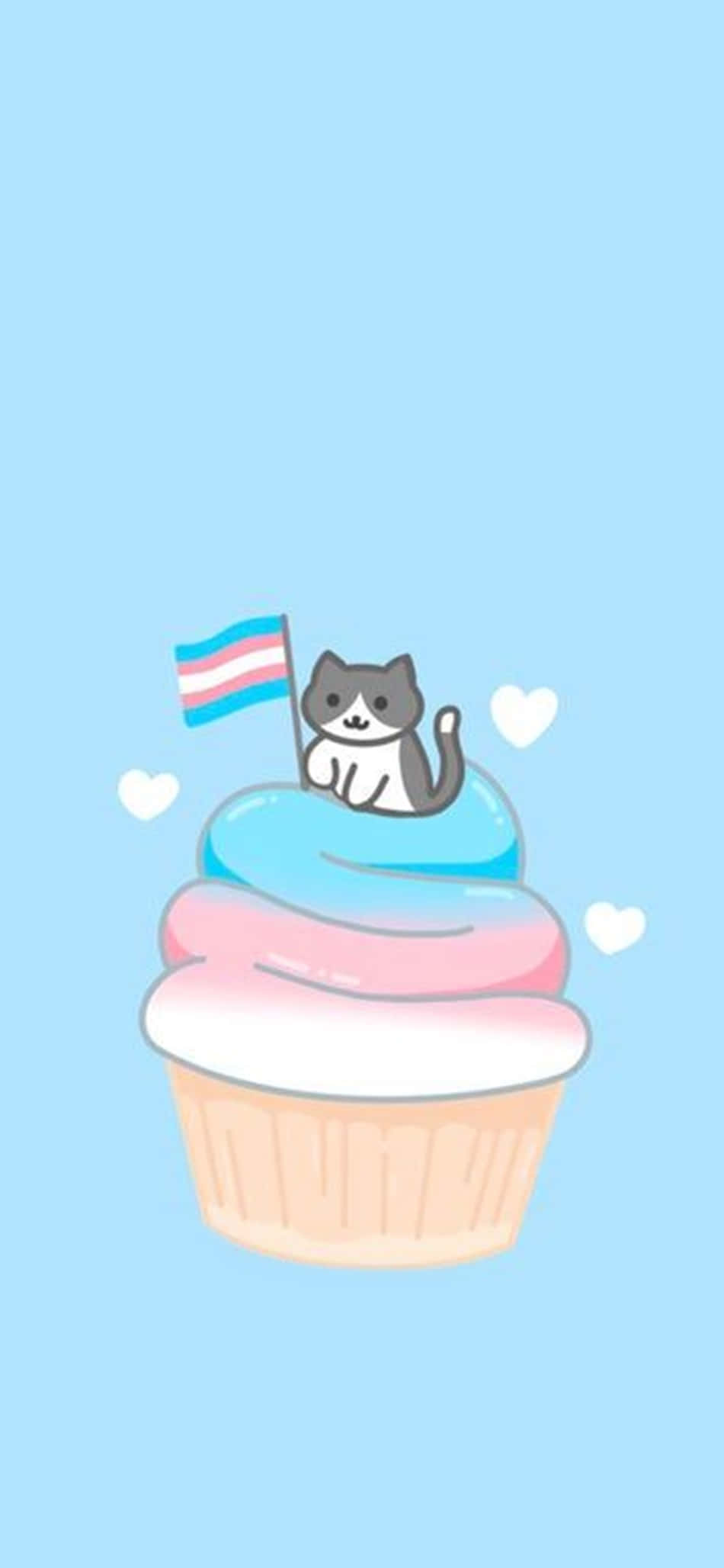 Cat On A Muffin Trans Phone Picha ya Ukuta