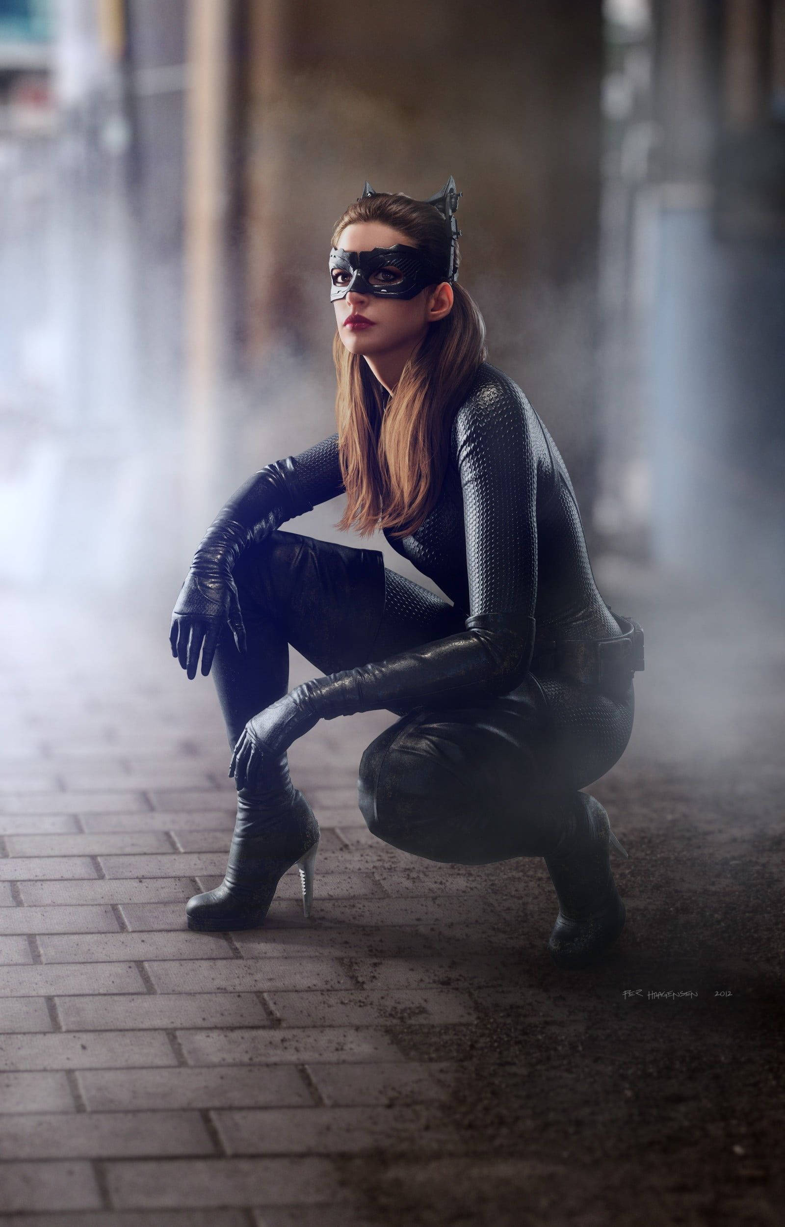 Catwoman as seen in The Dark Knight Picha ya Ukuta