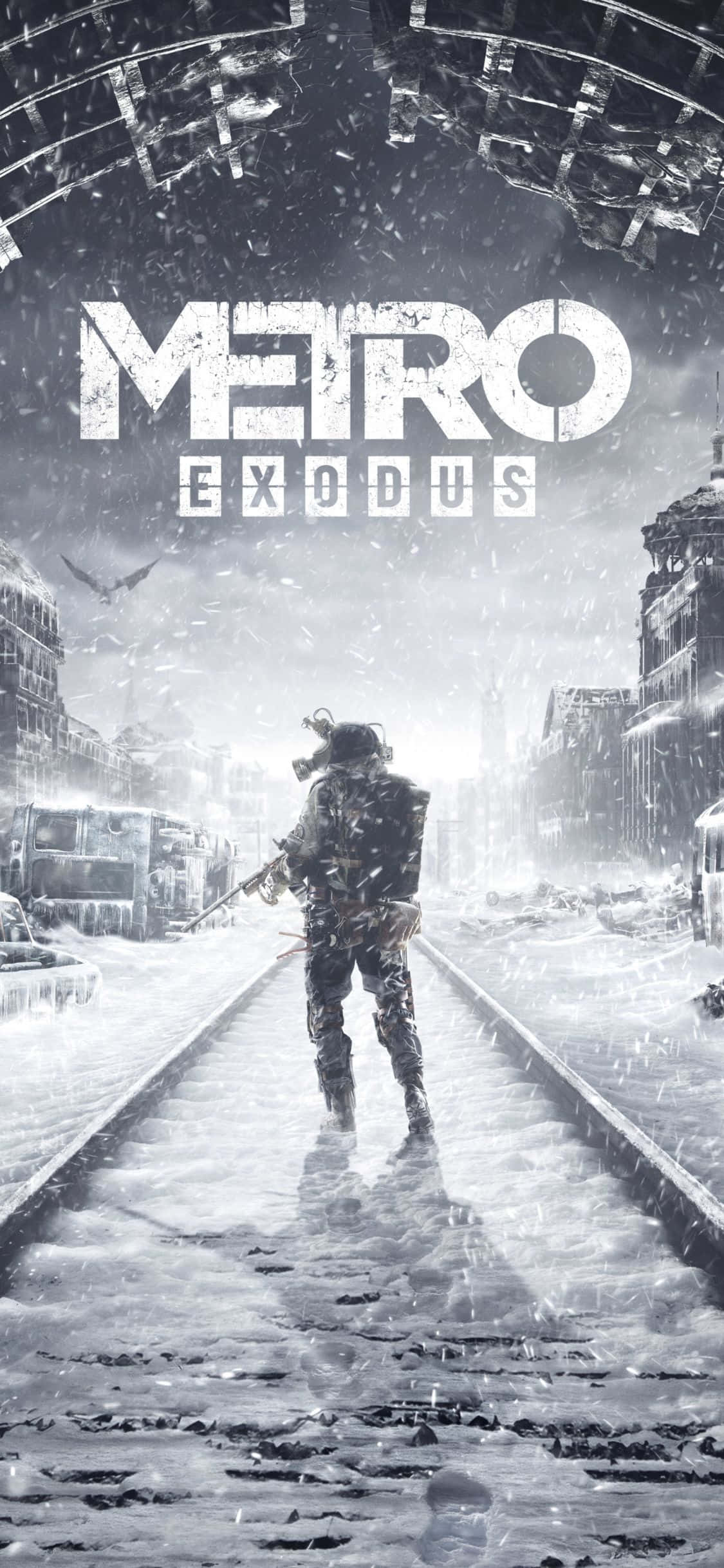 Chaji njia yako kwa mwendo wa kipekee na iPhone X na Metro Exodus Picha ya Ukuta