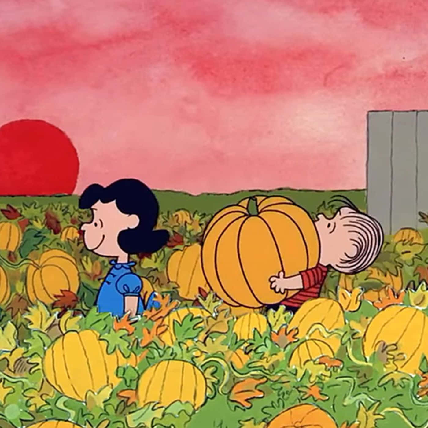 Charlie Brown anafurahia usiku wa Halloween wenye kutisha Picha ya Ukuta