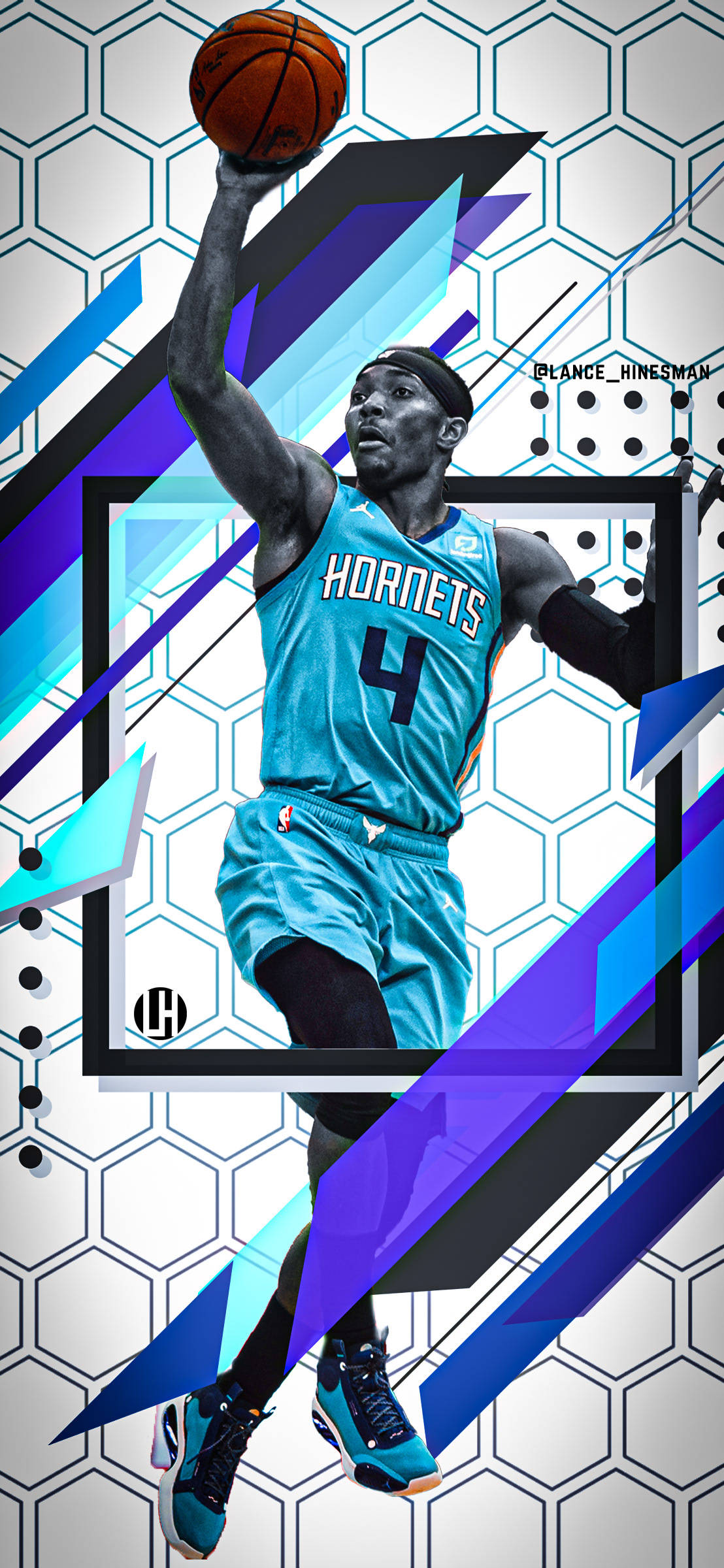 Charlotte Hornets Devonte Graham Picha ya Ukuta