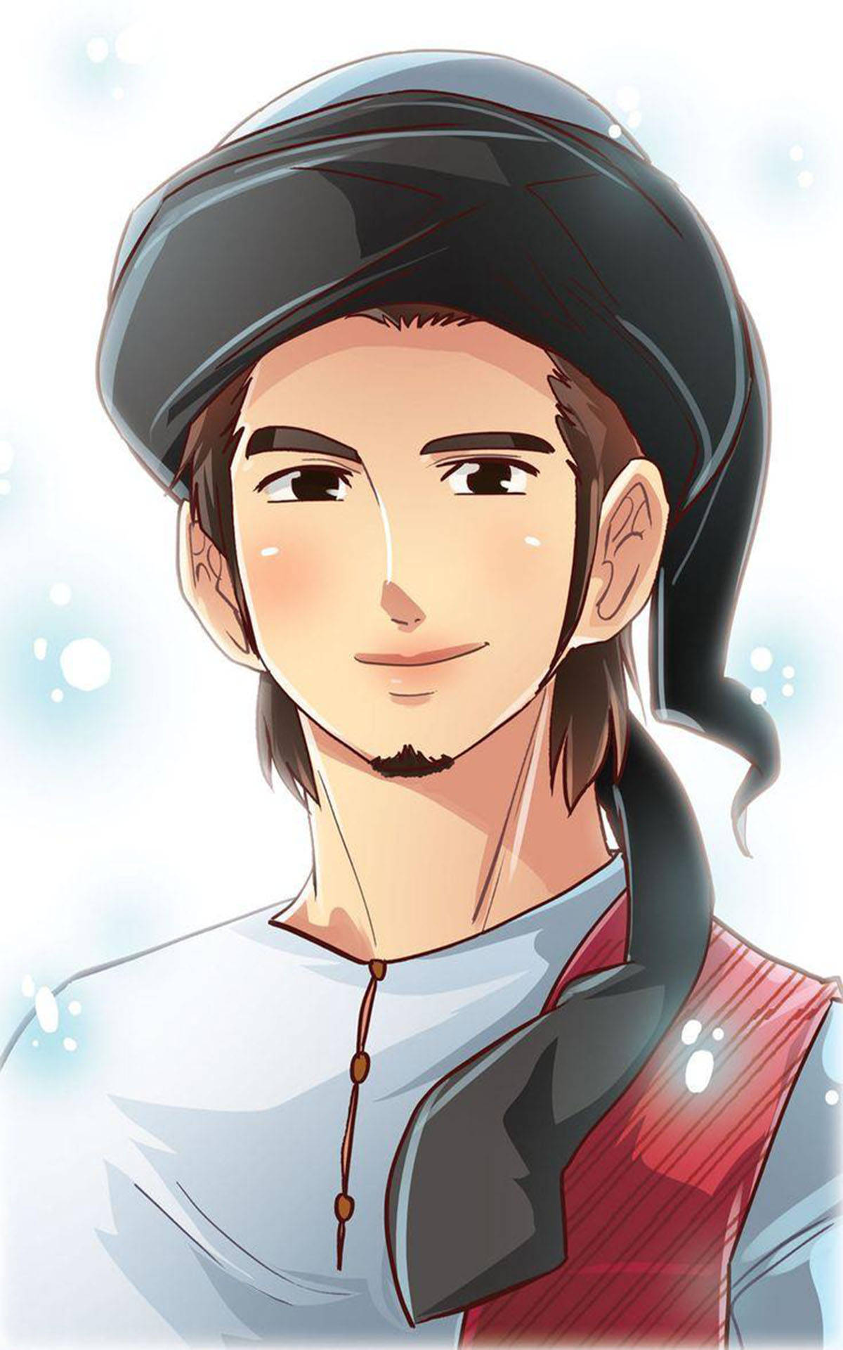 Charming Anime Islamic Boy Picha ya Ukuta