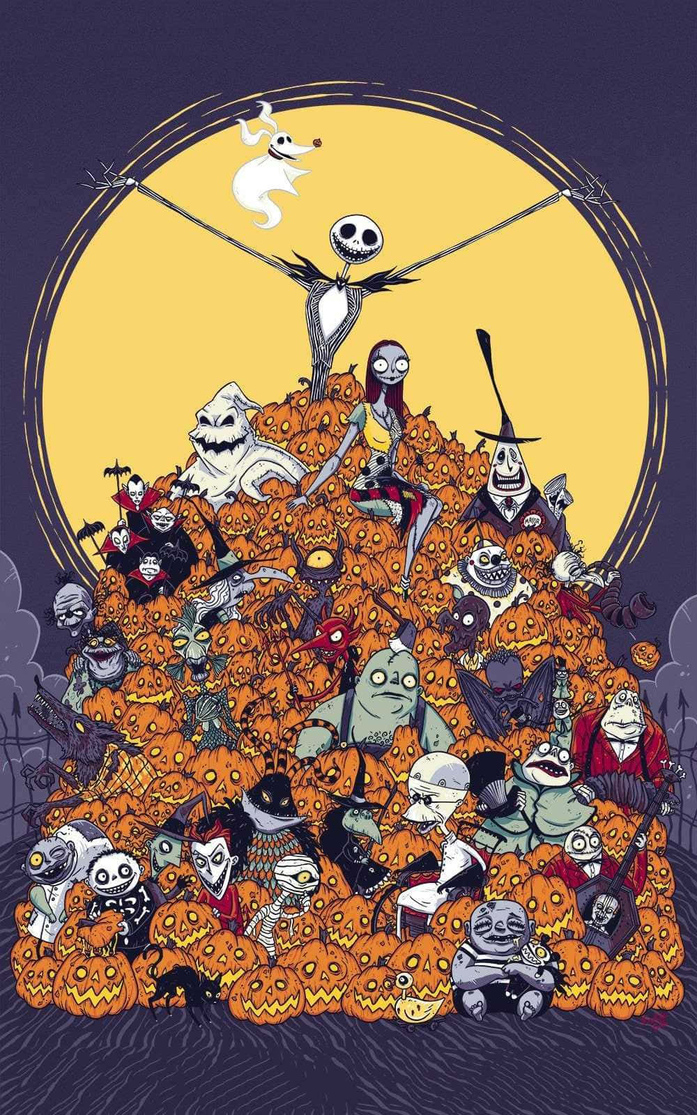 Check out this festive Nightmare Before Christmas Phone! Picha ya Ukuta