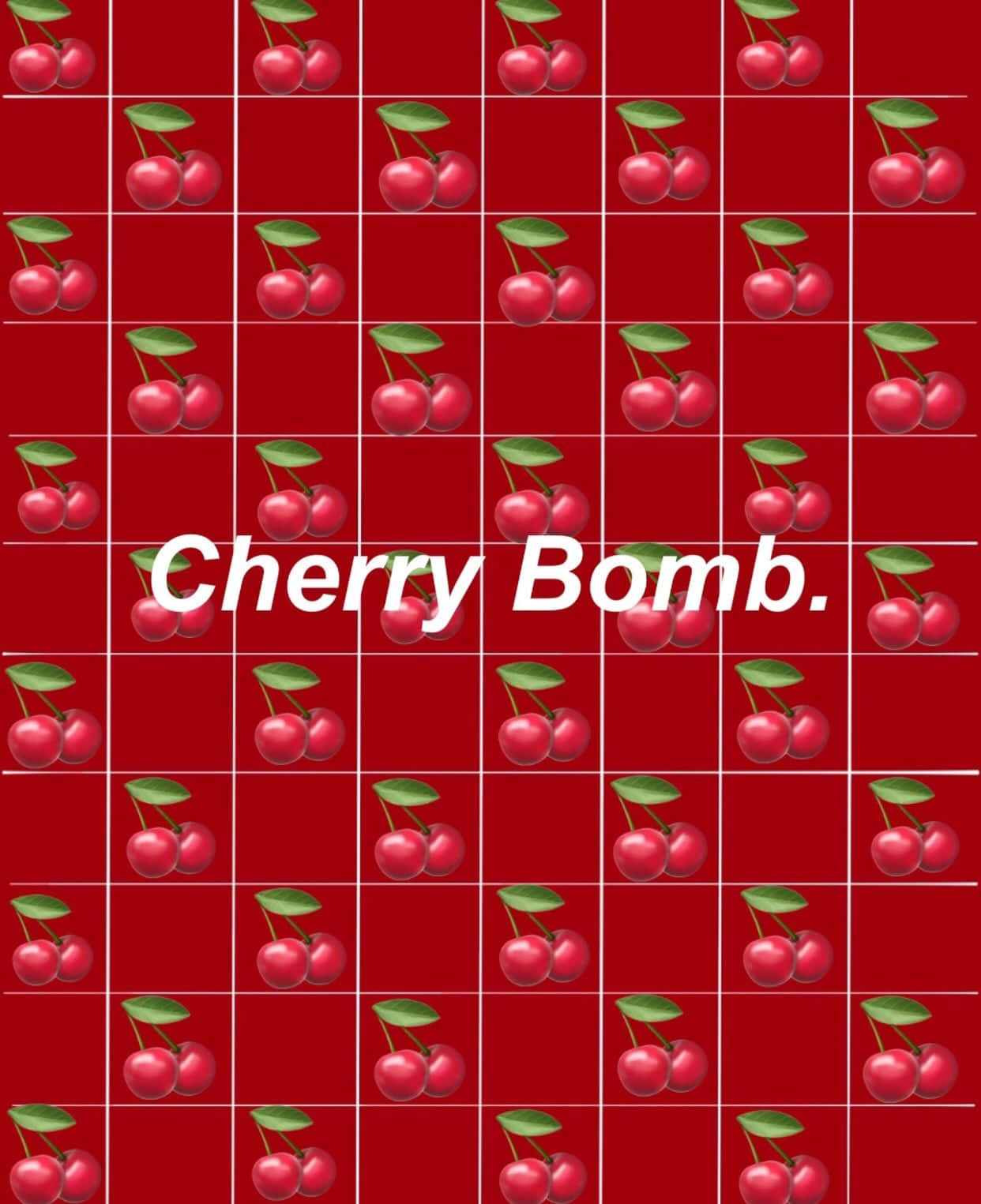 Cherry Bomb Nyekundu Maridadi Picha ya Ukuta