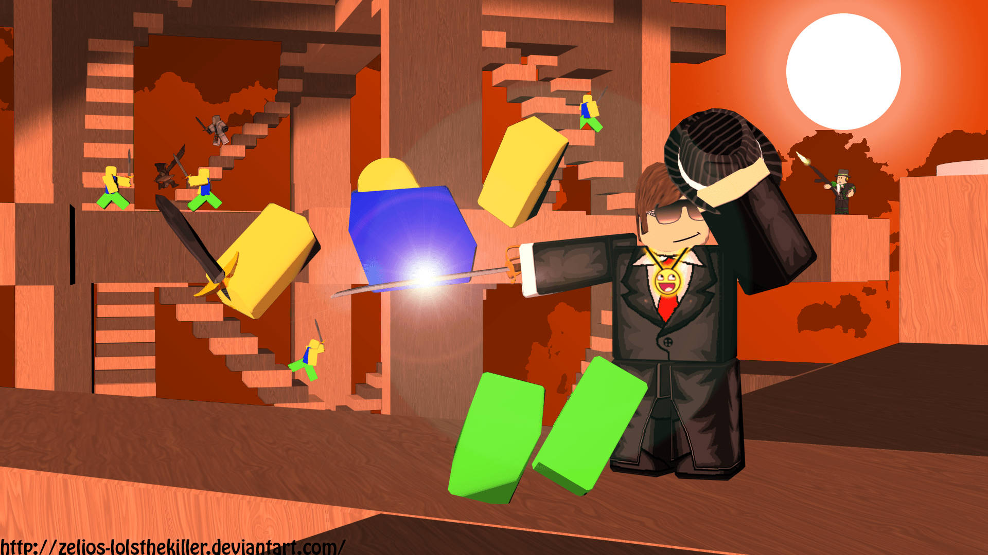 “Cheza mchezo wako unaoupenda kwa mtindo na avatar ya Tuxedo katika Roblox!” Picha ya Ukuta