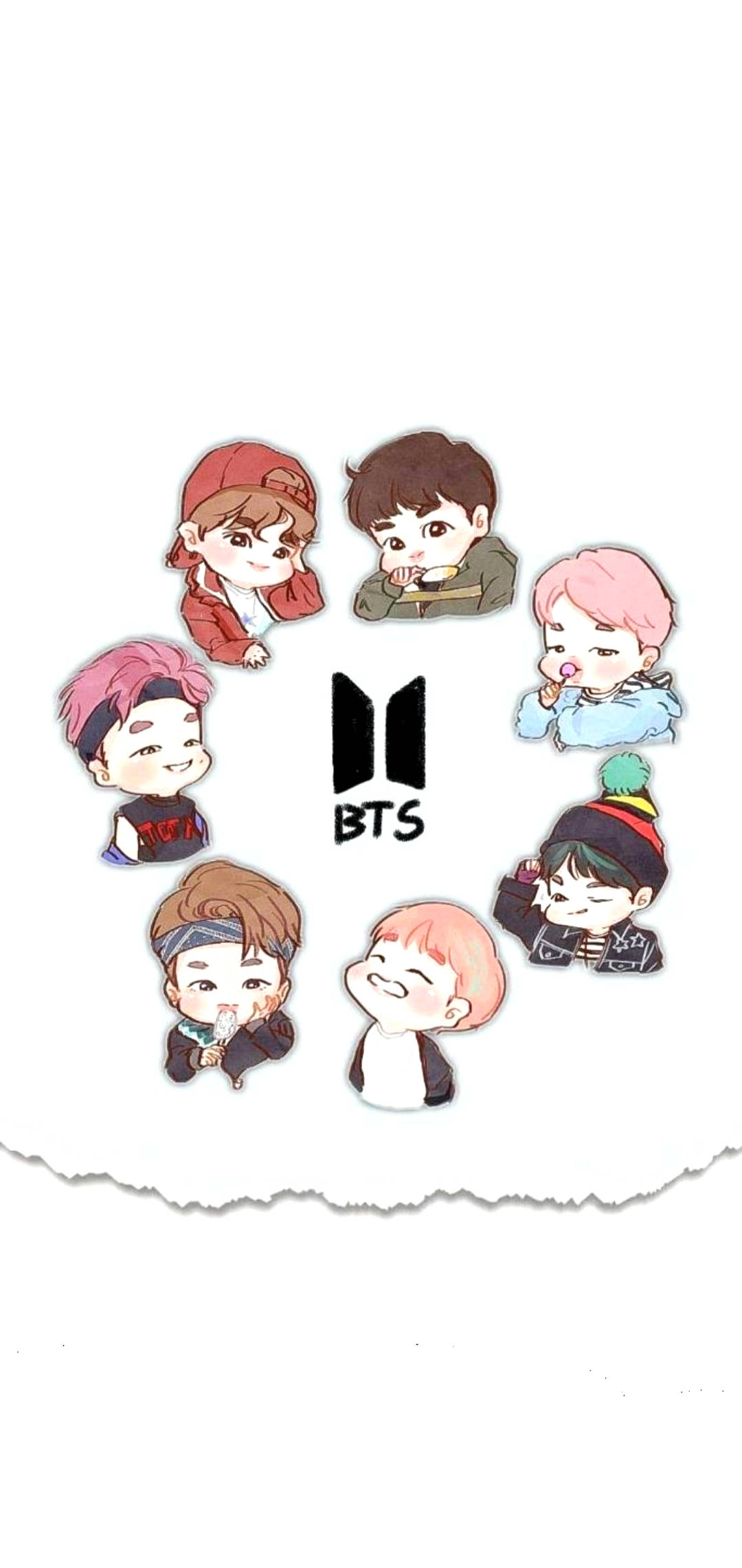 Chibi BTS Lockscreen Picha ya Ukuta