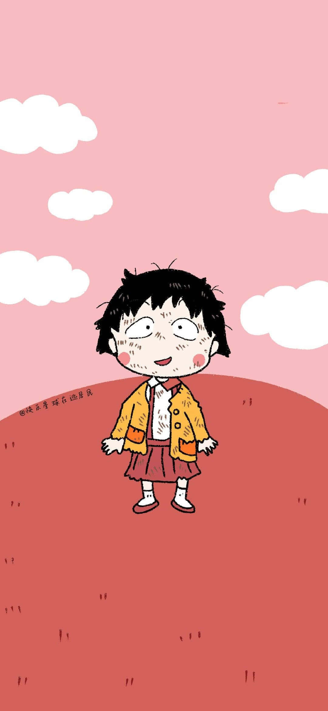 Chibi Maruko Chan background Picha ya Ukuta
