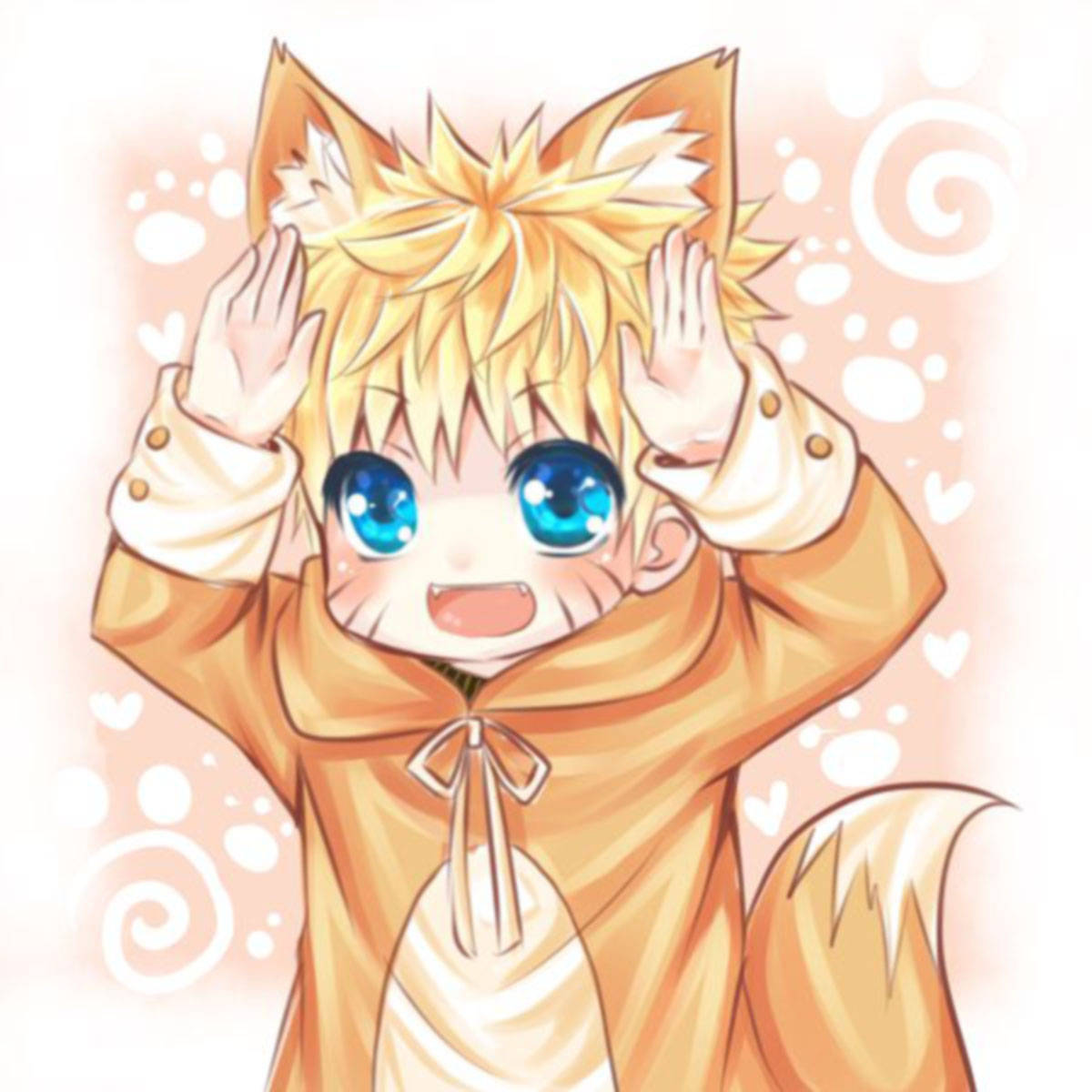 Chibi Mbweha Mzuri wa Naruto Picha ya Ukuta