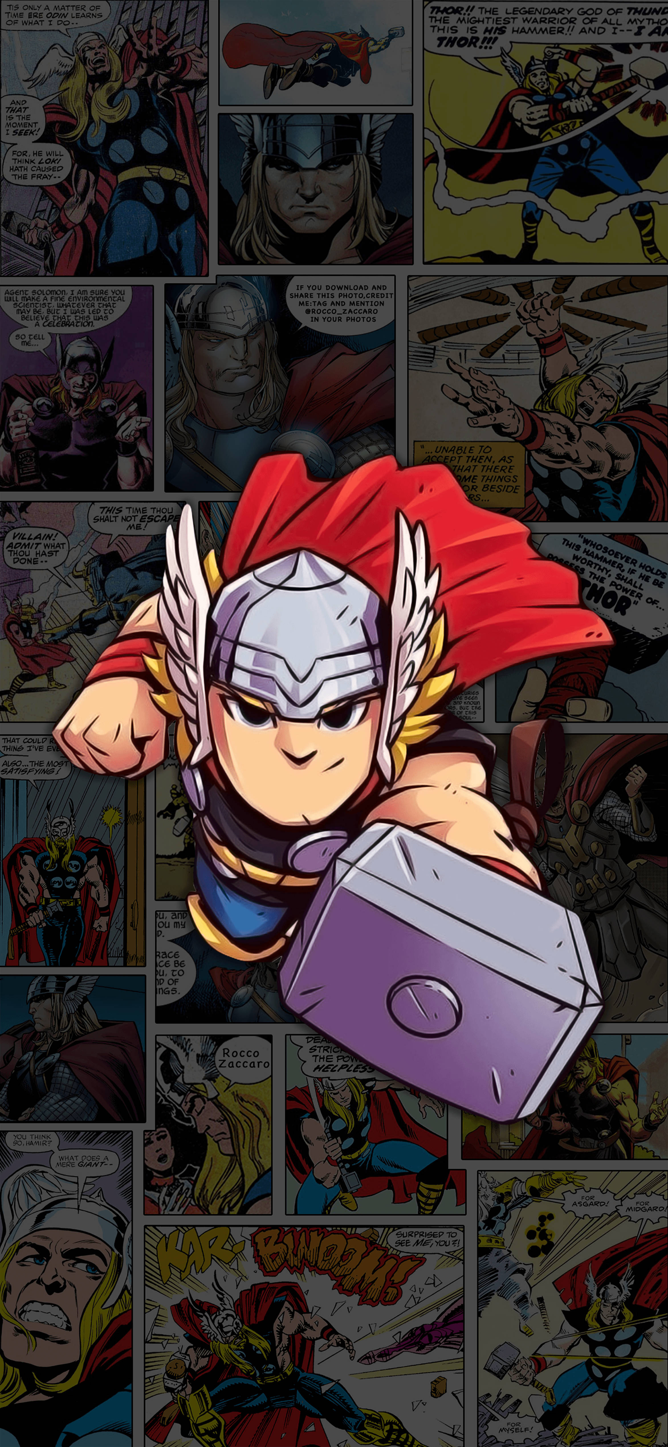 Chibi Thor Comics Picha ya Ukuta