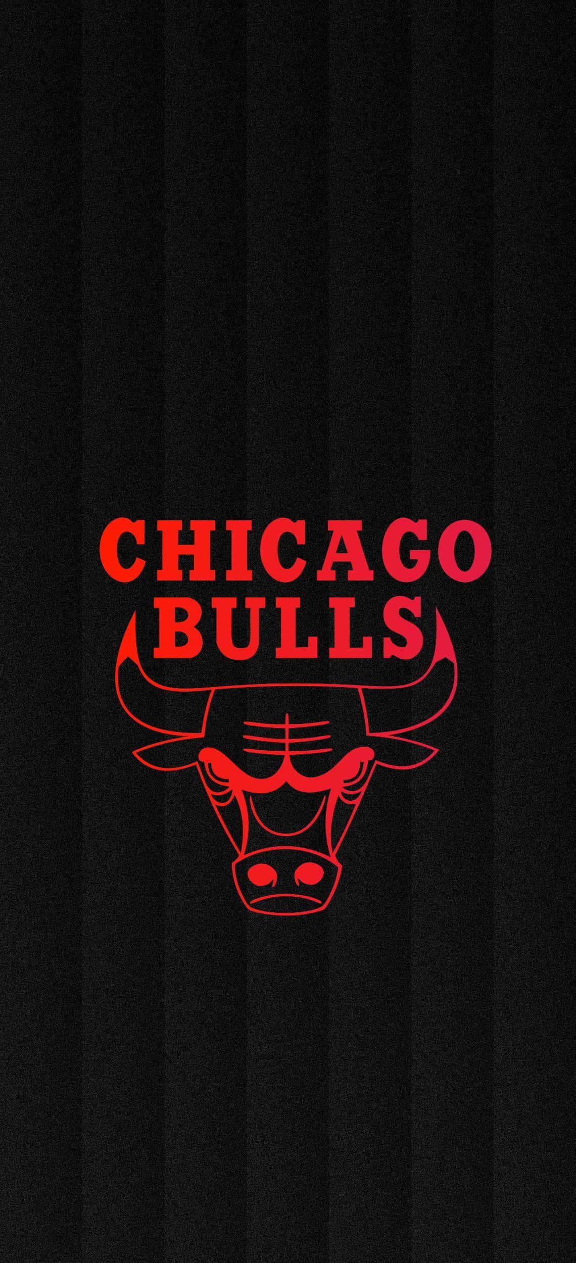 Chicago Bulls Logo Juu ya Simu Nyeusi Mstari Picha ya Ukuta