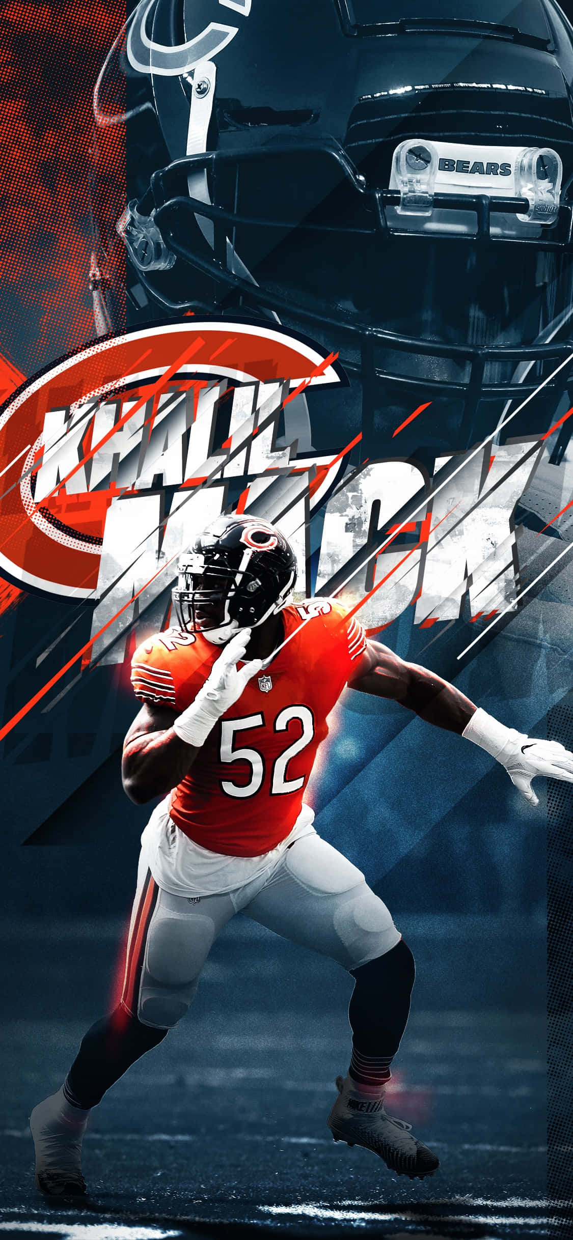 Chicago Sports NFL Bears Khalil Mack Picha ya Ukuta