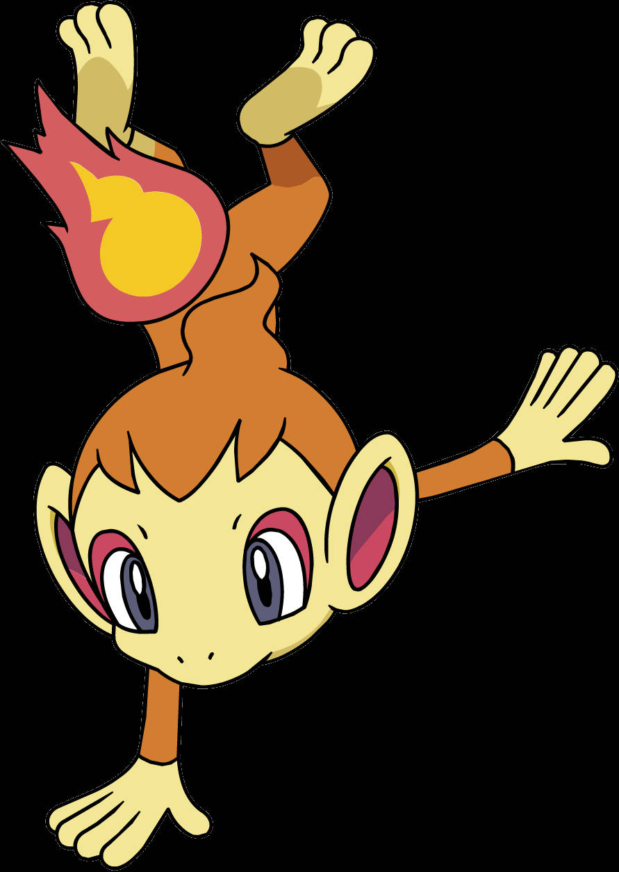 Chimchar Akifanya Gymnastiki ya Miguu Picha ya Ukuta