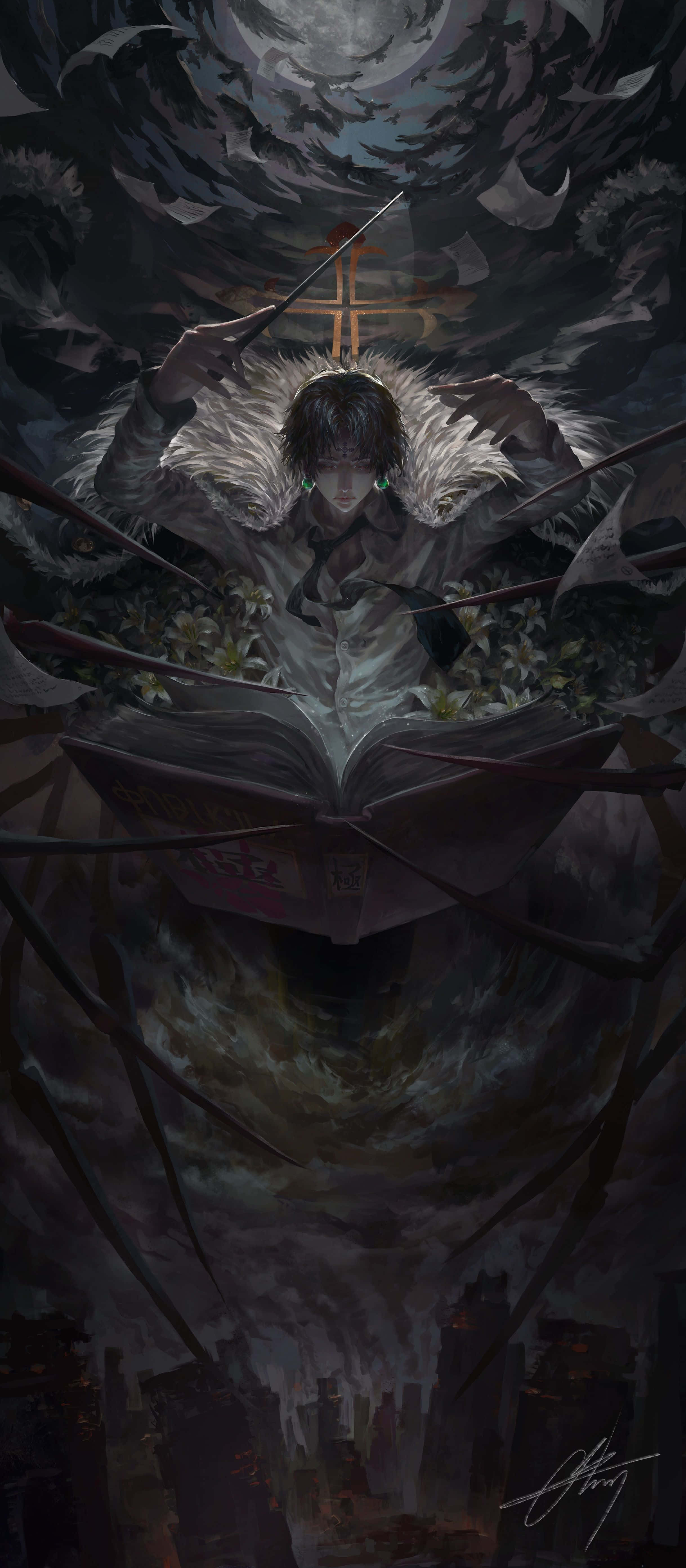 Chrollo Lucilfer kama Mkuu wa Phantom Troupe Picha ya Ukuta