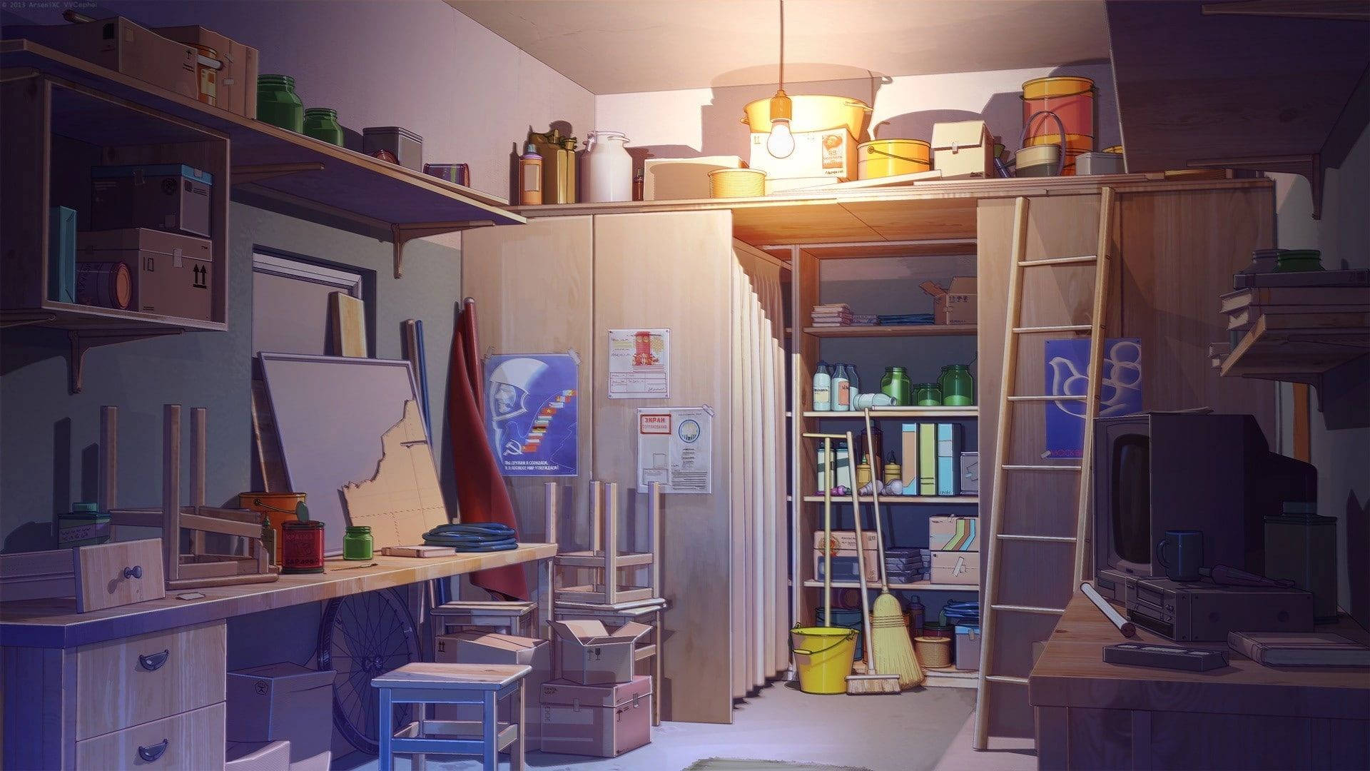 Chumba cha Kuhifadhia Anime Picha ya Ukuta