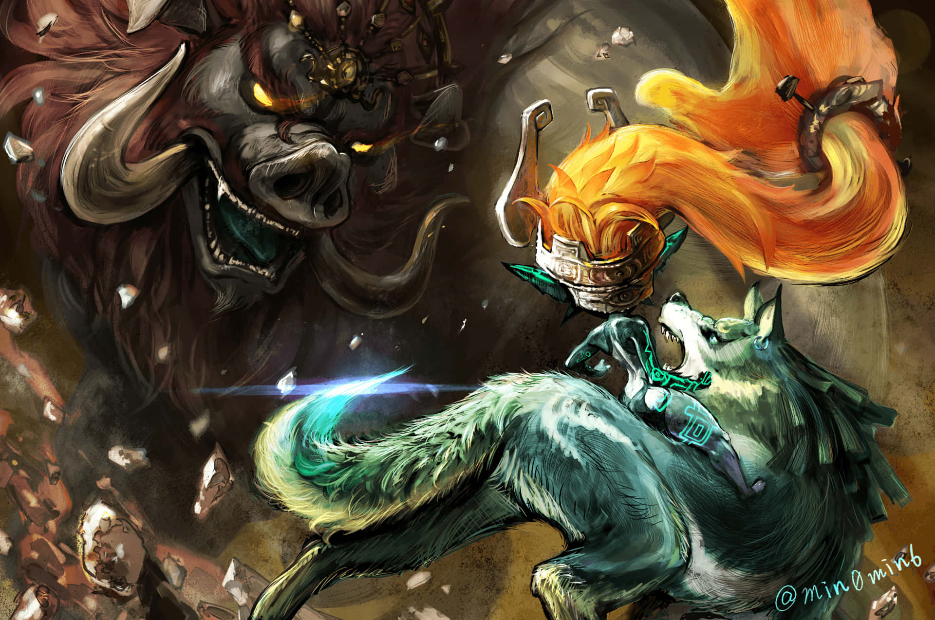 Chunguza Ardhi Hatari za Hyrule katika Legend of Zelda: Twilight Princess Picha ya Ukuta