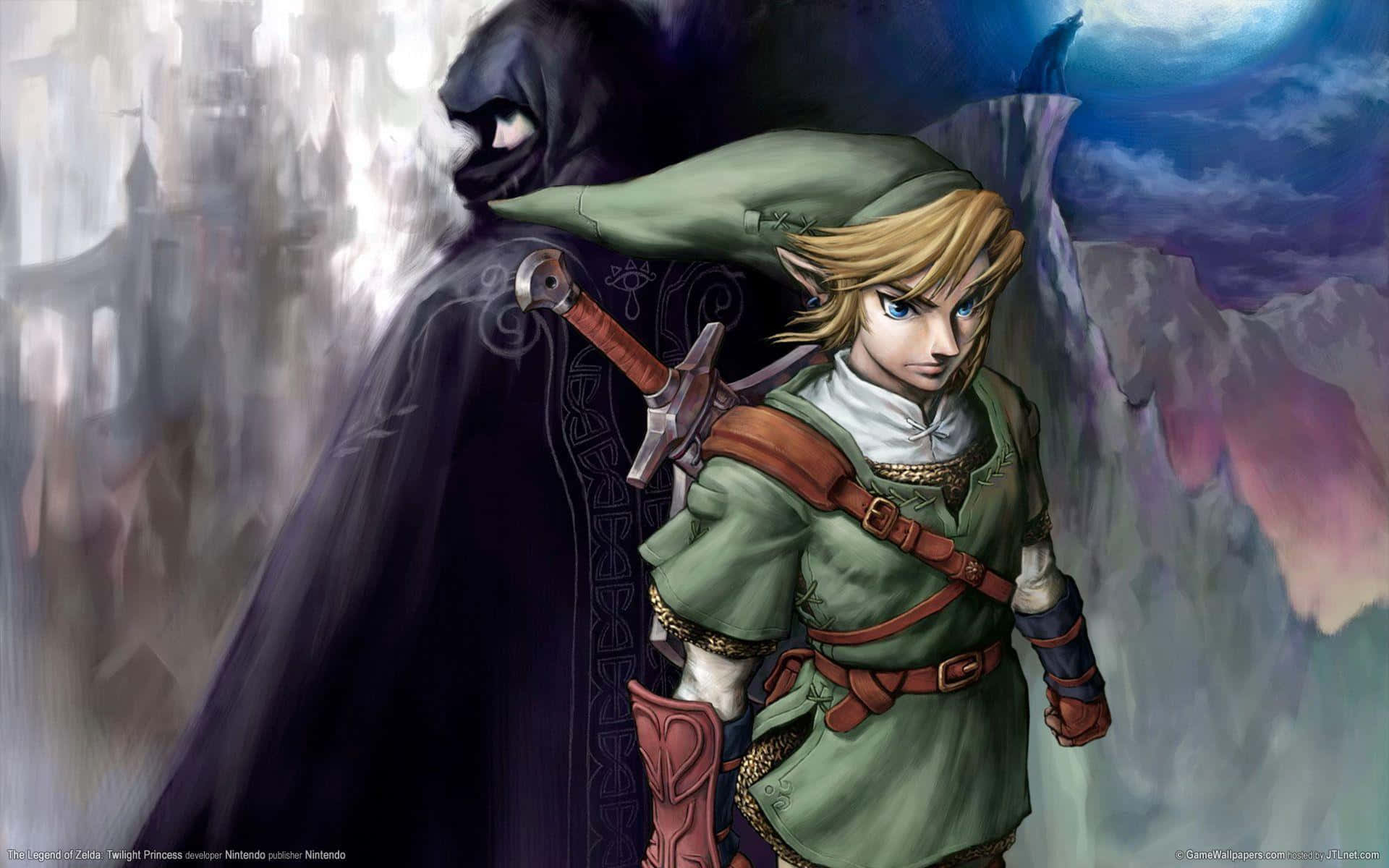 Chunguza ulimwengu wa ajabu wa Hyrule katika The Legend of Zelda: Twilight Princess Picha ya Ukuta