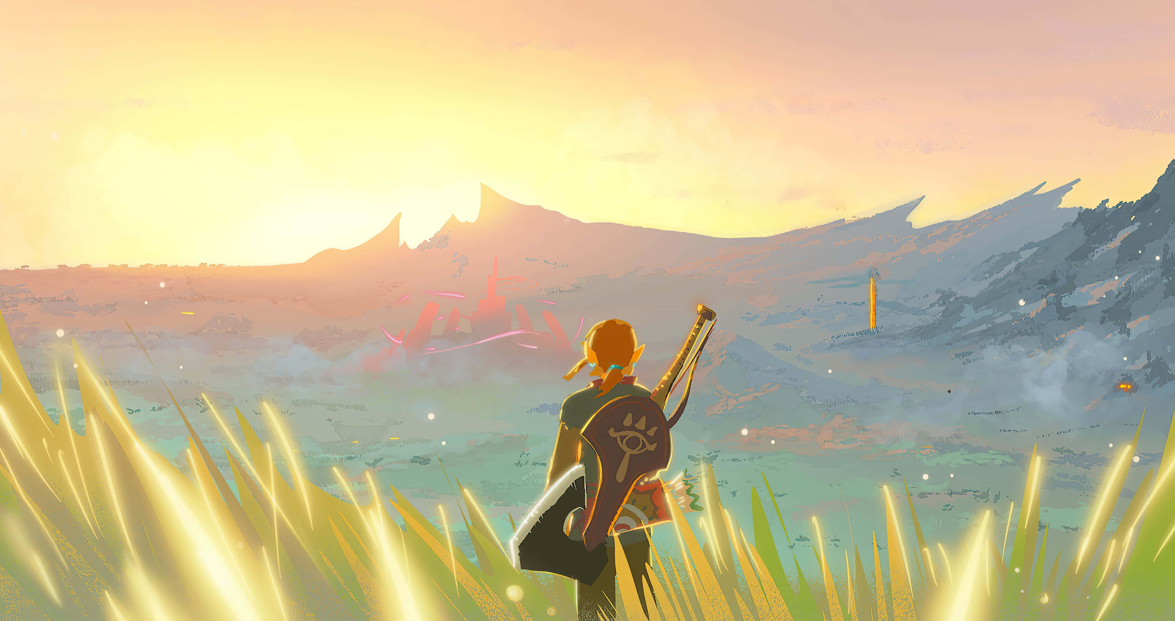 Chunguza ulimwengu wa kichawi wa Hyrule katika Legend Of Zelda Picha ya Ukuta