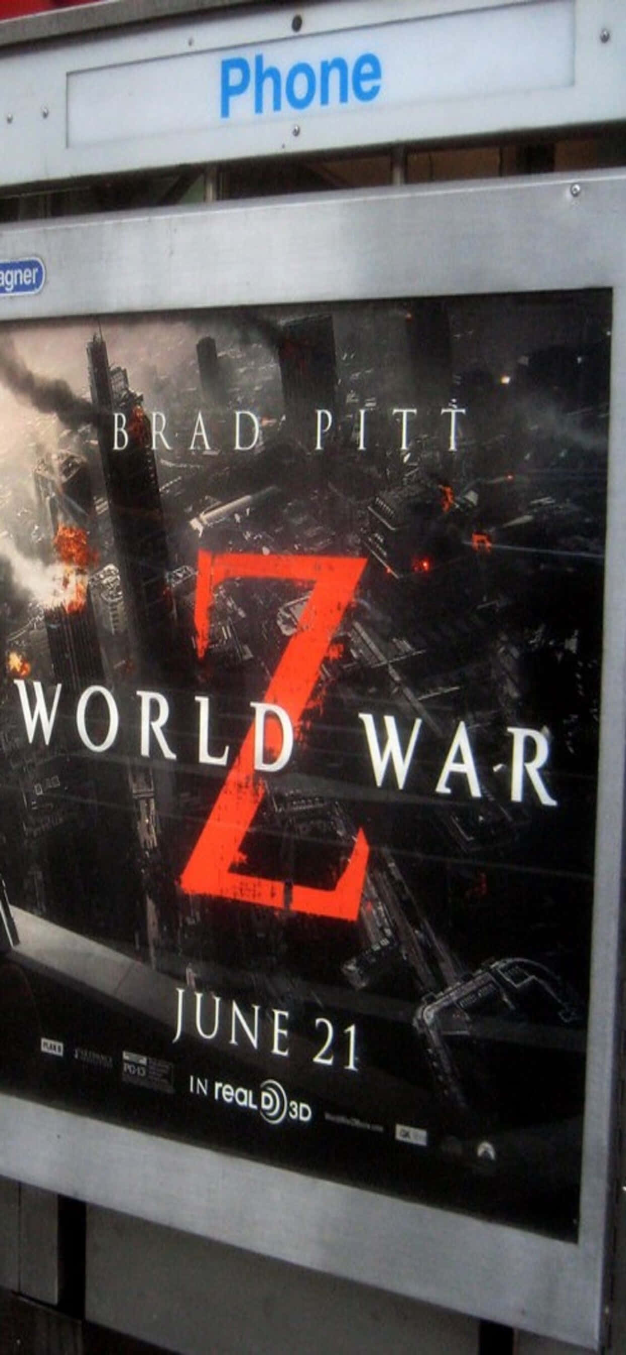 Cinema Poster iPhone XS Max World War Z Background Picha ya Ukuta