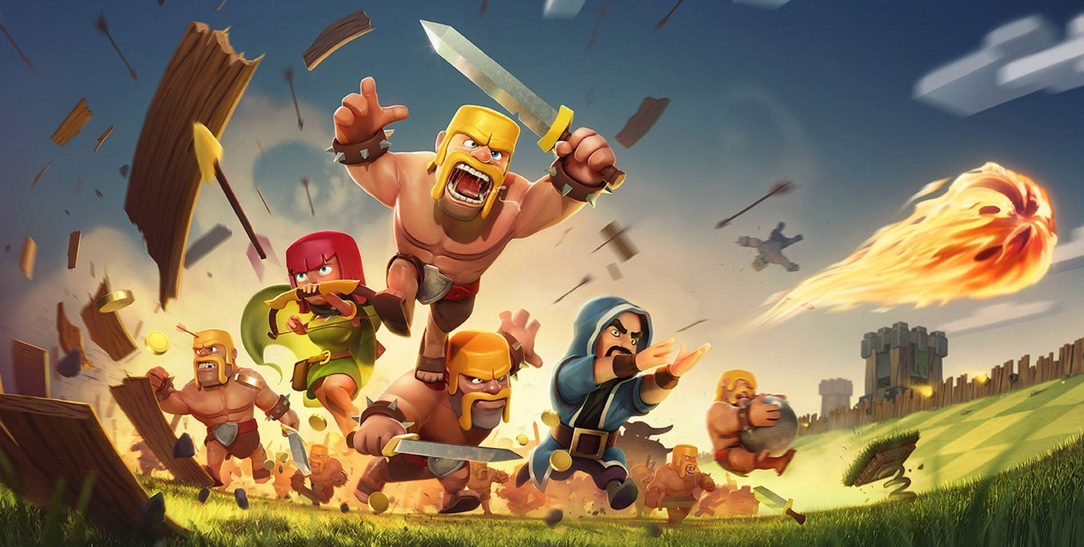 Clash Of Clans Uwanja wa Vita wenye Machafuko Picha ya Ukuta
