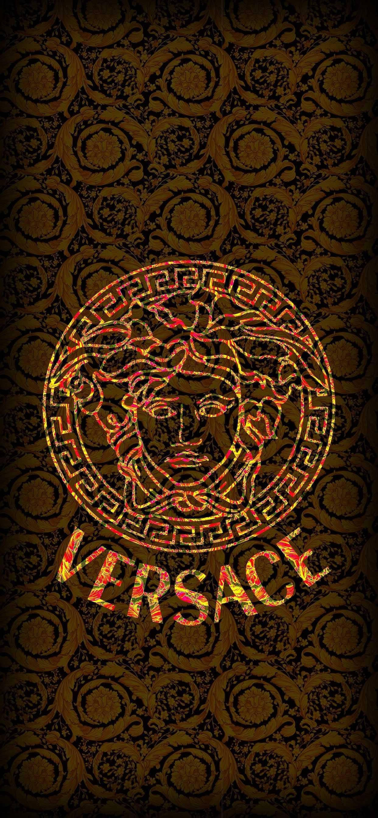 Classic Versace Logo Pattern Canvas Picha ya Ukuta